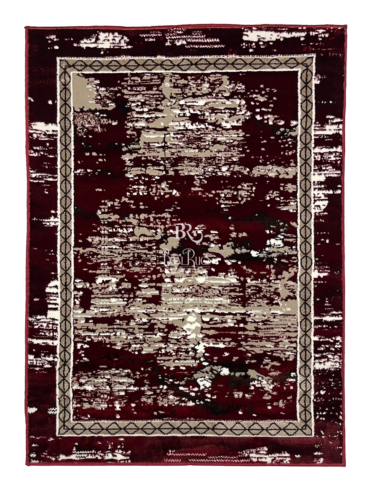 Pakistani Silk Woven Rug.(Article-1551-Red) Size : 4 ft width x 5.6 ft length
