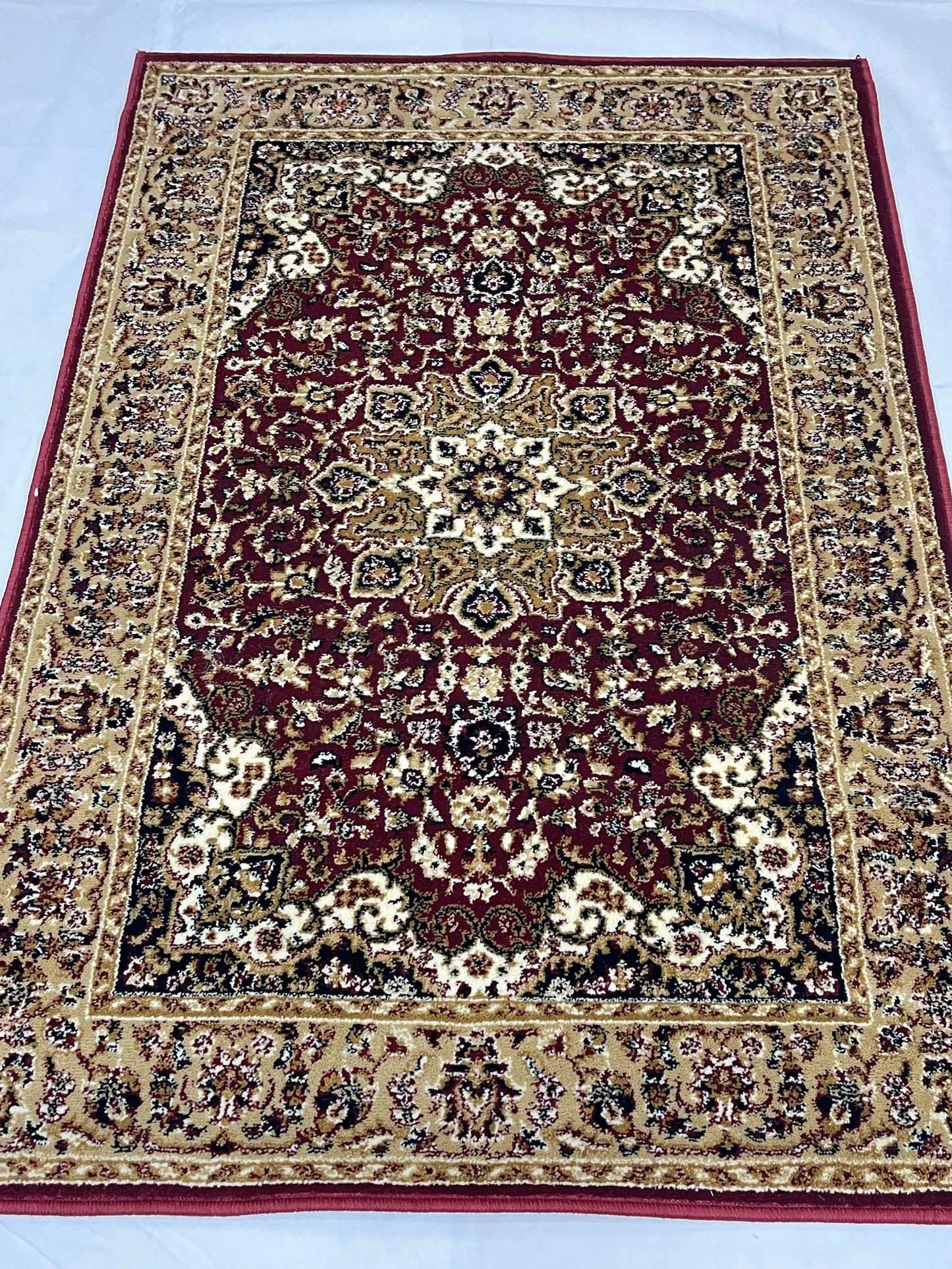 Persian Polypropylene Rug,Woven Back
(Article-20-Red)
Size : 3 ft width x 5 ft length (100cm x 150 cm)