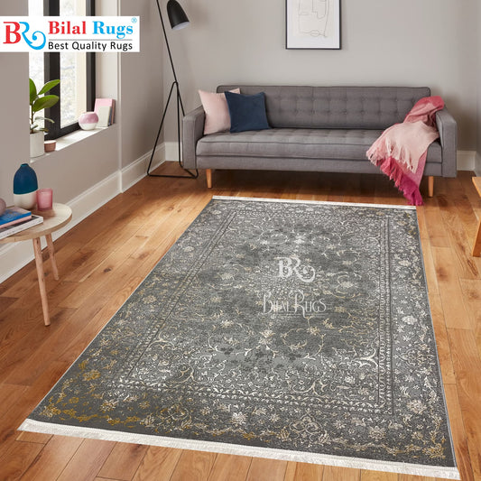 Irani Vintage Woven Rug.
 Article -2040-Grey
Size: 4 ft width x 6 ft length ( 120cm x 180 cm)