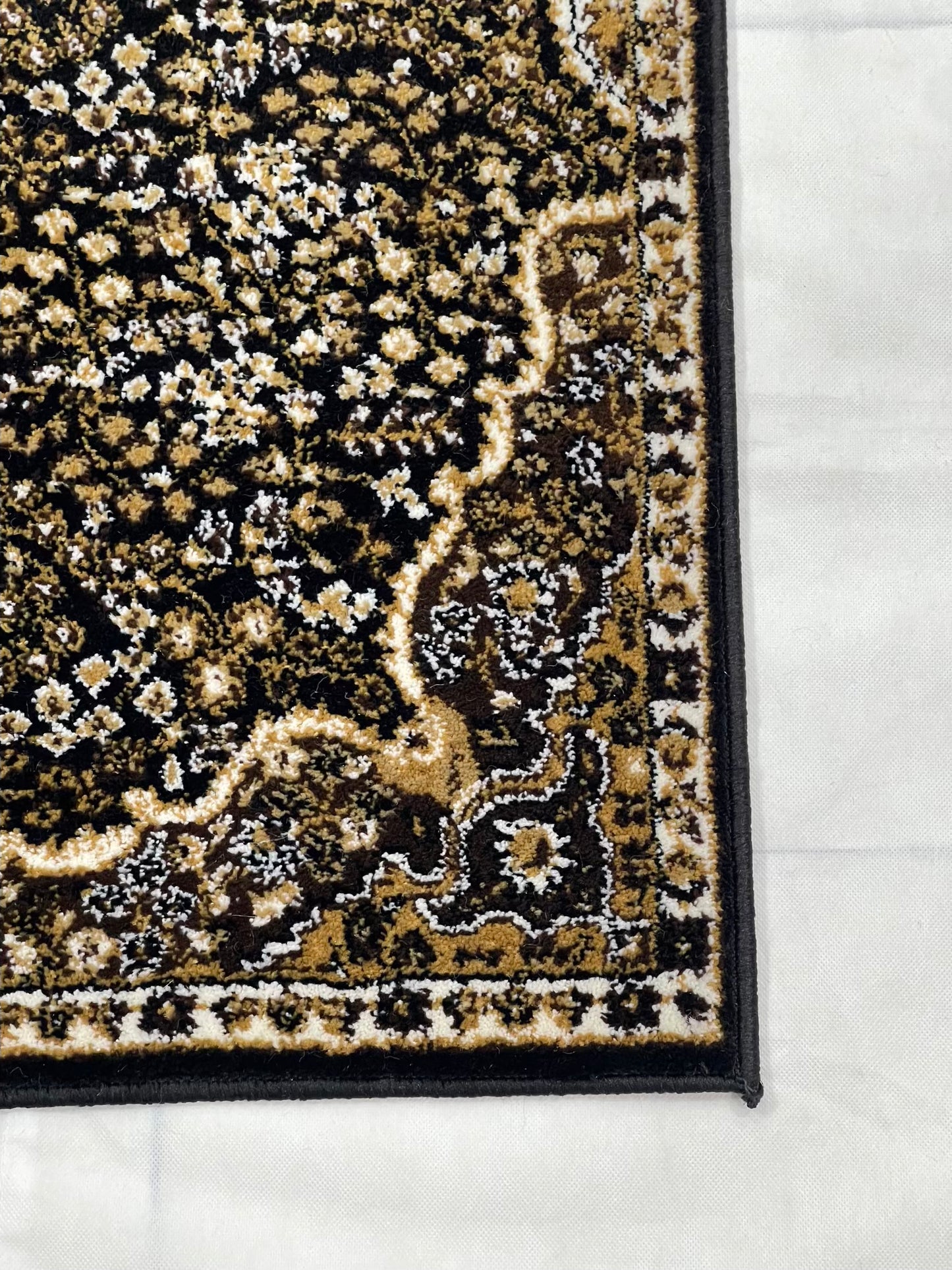 Black Persian Polypropylene Woven Runner.
Size : 2.6 ft width x 6.6 ft length
(80 cm x 200 cm)