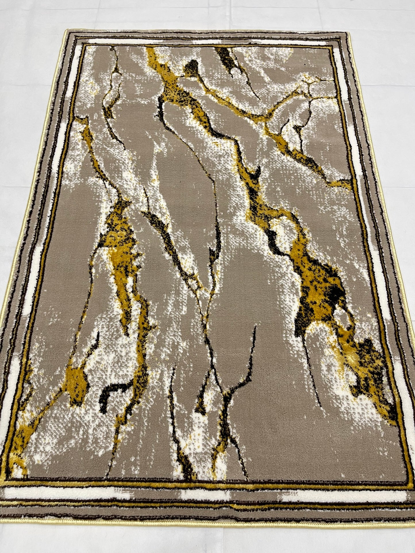 Polyester Silk Woven Rug.(Article-1451-Beige)
Size : 3 ft width x 5 ft length ( 100cm x 150cm)