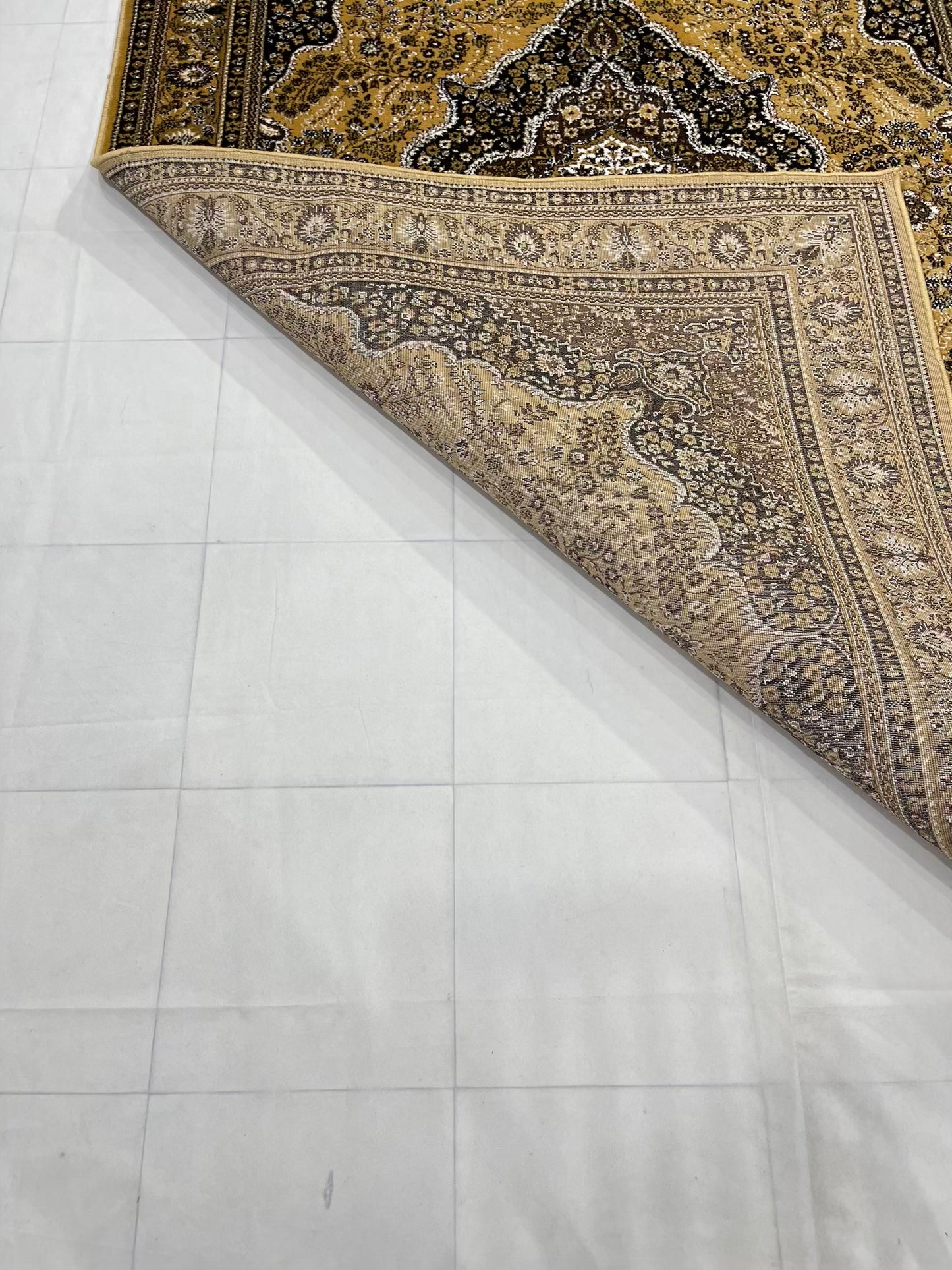 Persian polypropylene Rug,back woven(Article-25-Gold  )