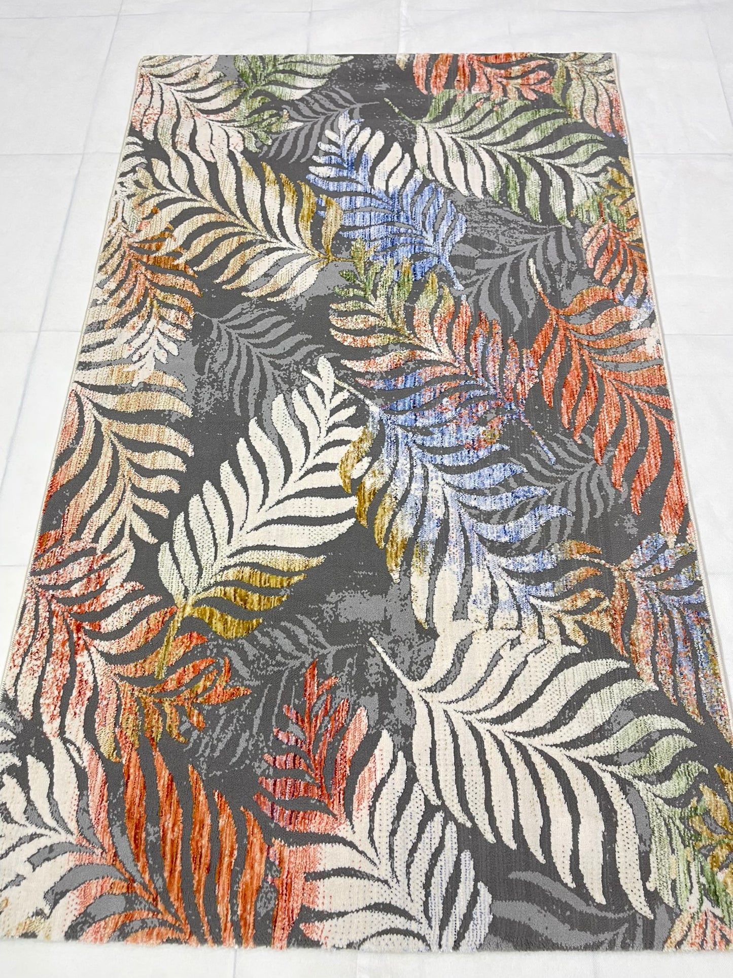 Irani viscose Rug , Woven Back Article-307-Multi Size : 3 ft width x 5 ft length (100 cm x 150cm)