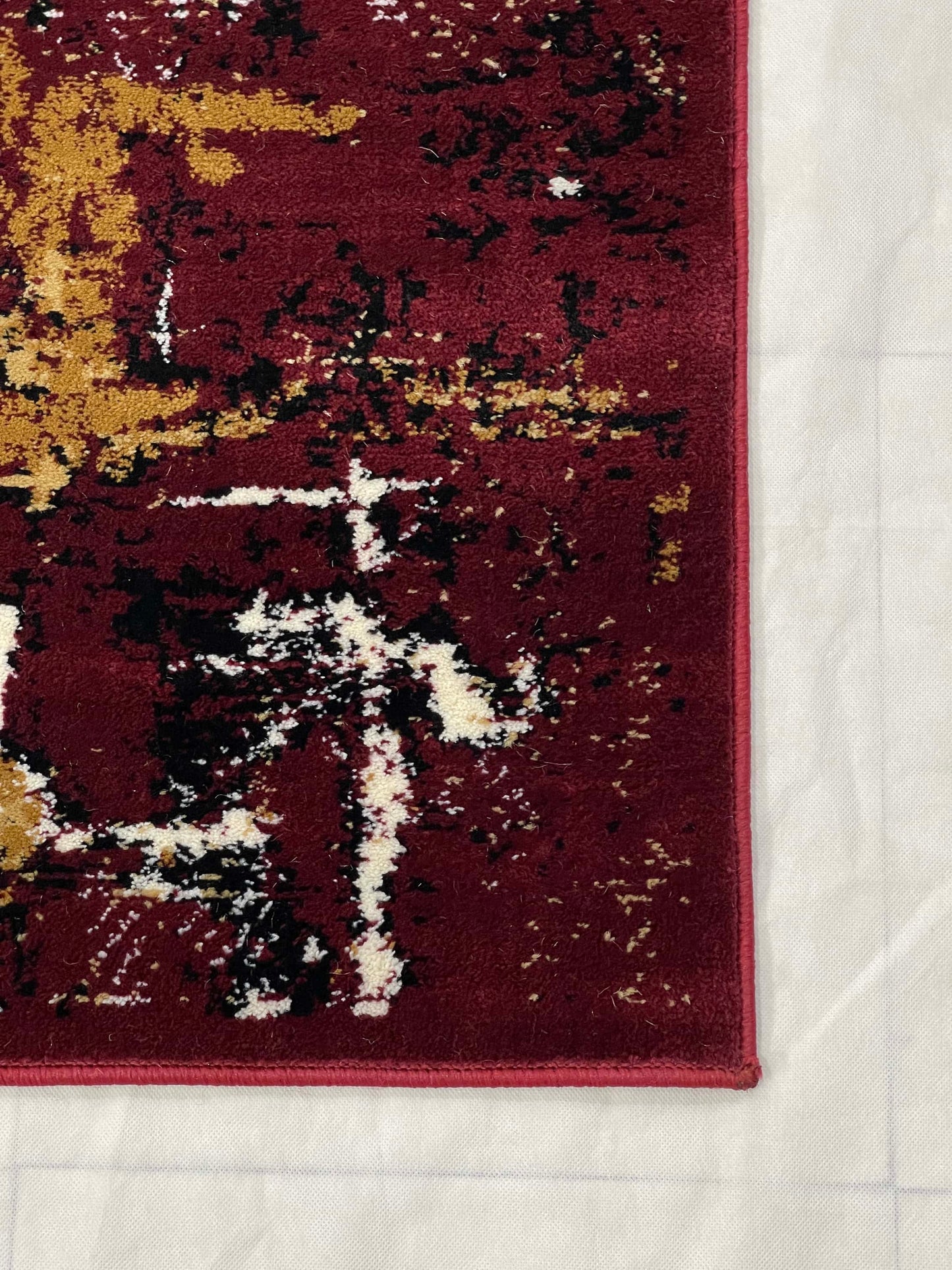 Modern polypropylene Rug,back woven(Article-129-Red)