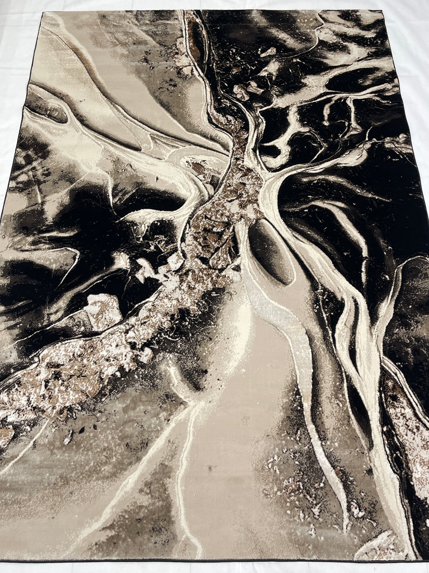 Turkish Top Quality Silk.(Article-1096-Black) Size: 6.6 ft width x 9.6 ft length (200cm x 290cm)