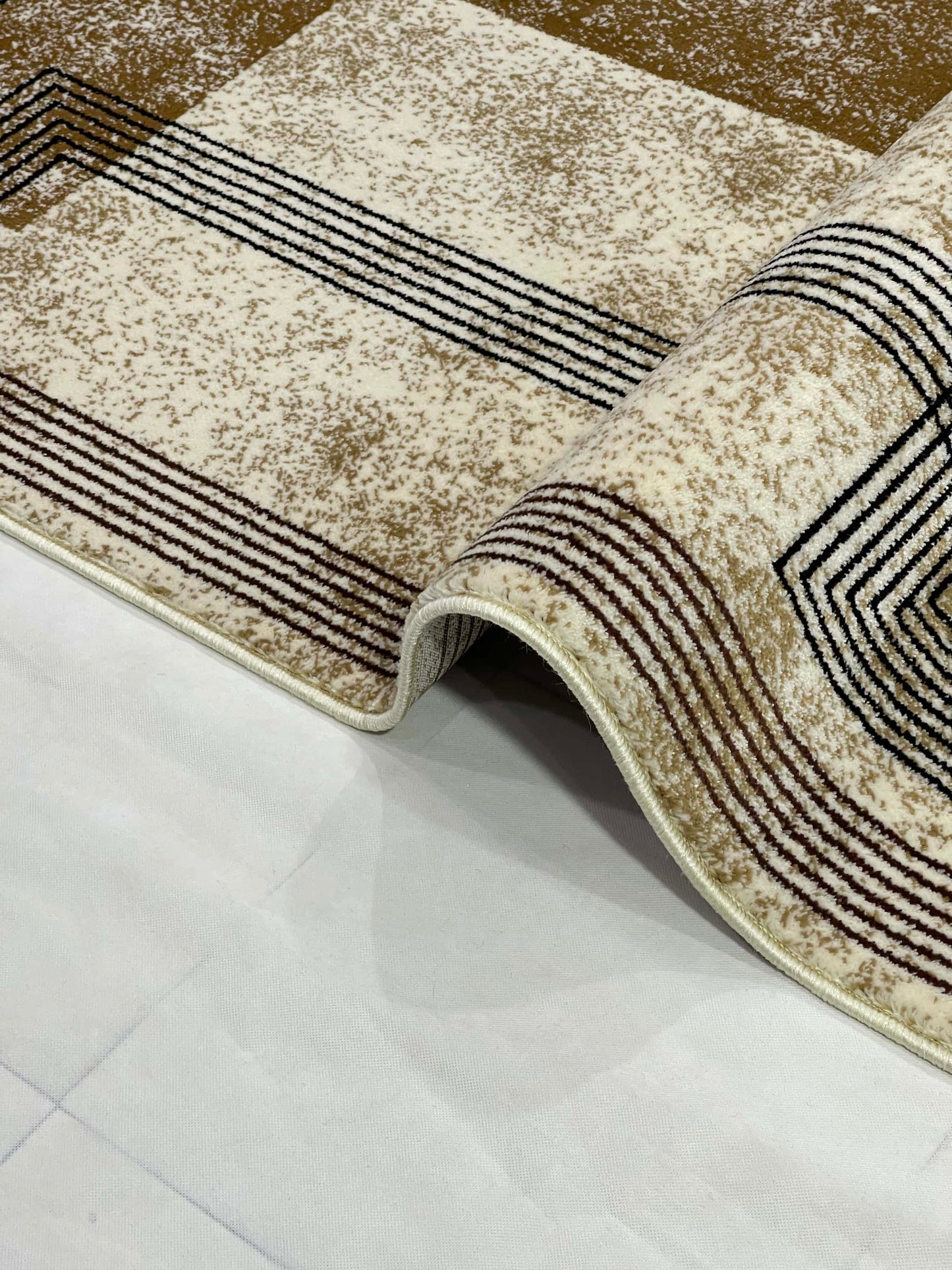 Modern Polypropylene Rug,back woven(Article-1825-Off white)
Size : 6ft width x 9.6 ft length ( 200 cm x 290cm)
