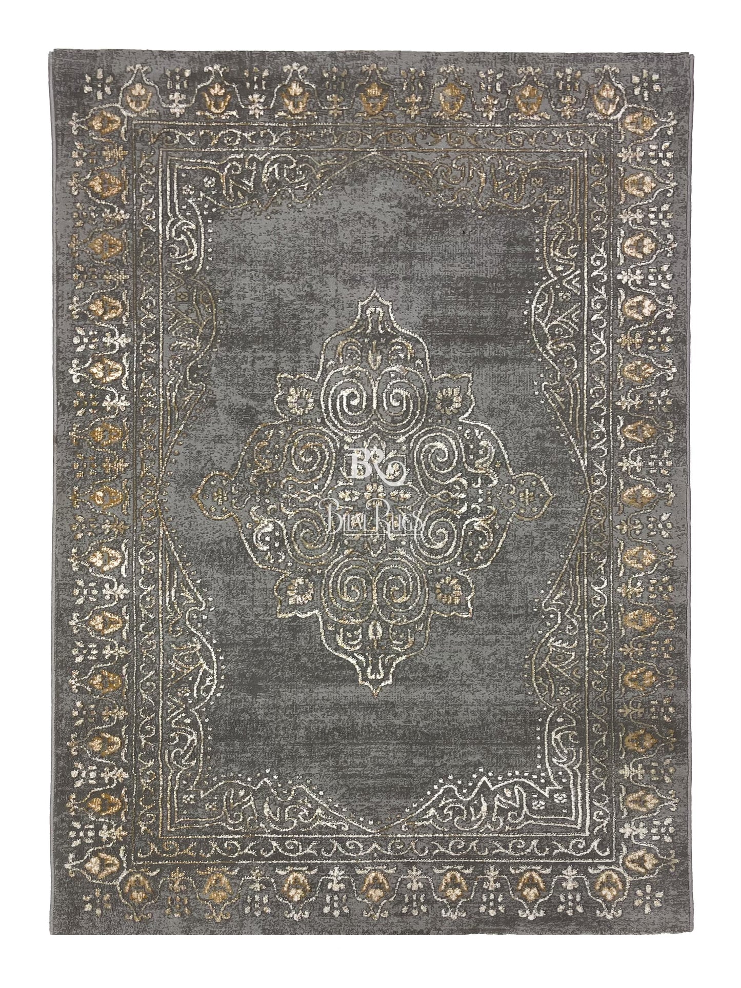 Irani viscose Rug , Woven Back
Article-301-Grey
Size : 3 ft width x 5 ft length (100 cm x 150cm)