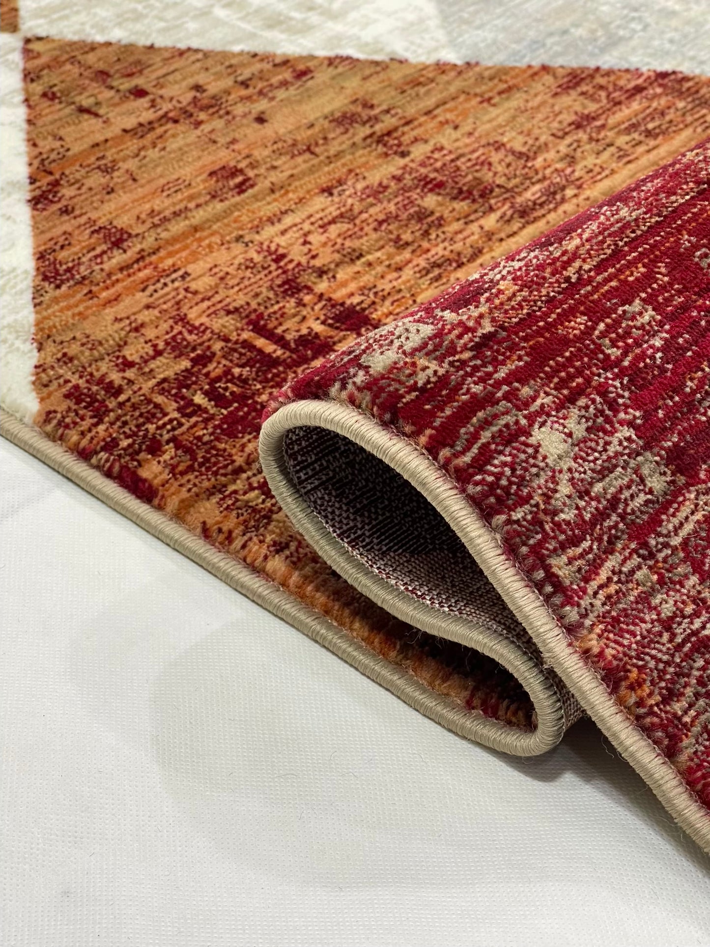 Turkish Polypropylene Silk.(Article-1671-Rust ,Multi )
Size : 5ft width x 7.3ft length (160 cm x 225cm)