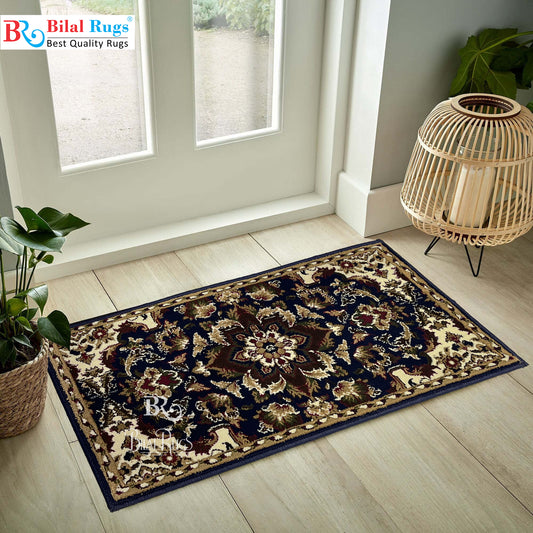 Black Polypropylene Woven Door Mat.
Size : 40 cm x 75 cm