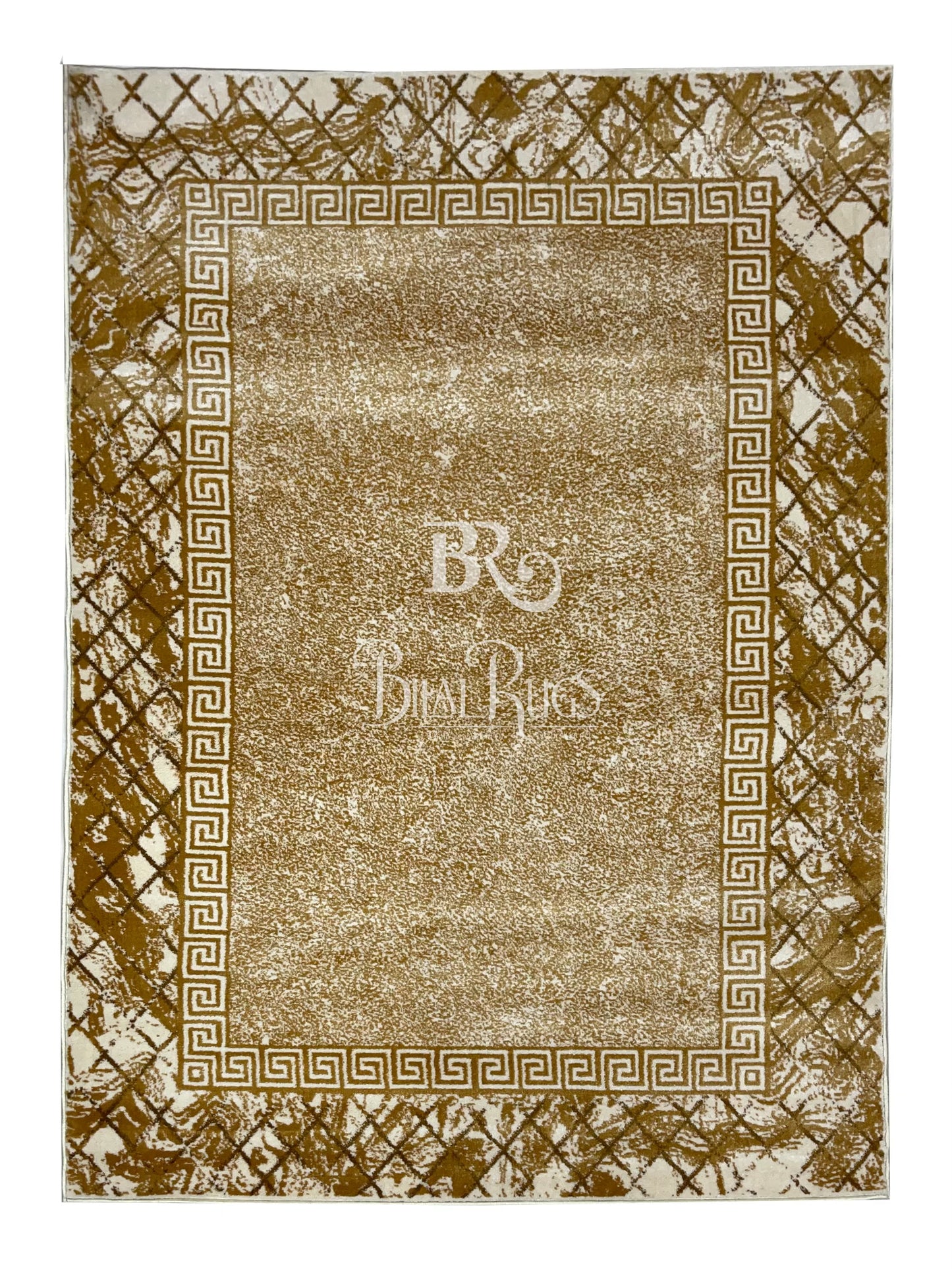 Modern polypropylene Rug,back woven(Article-1245-Off white) Size : 5 ft width x 7.3 ft length ( 150 cm x 220 cm)