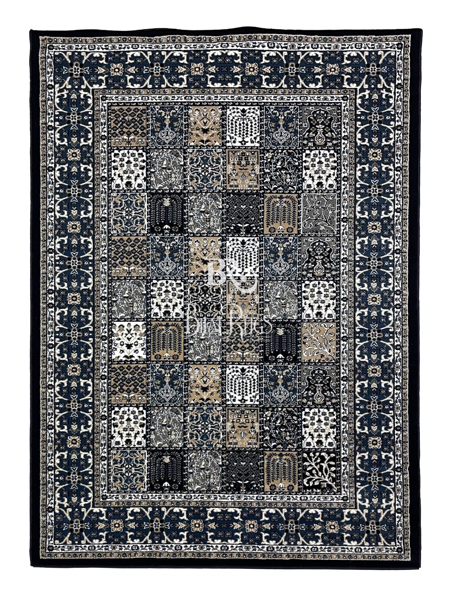 Persian polypropylene Rug,back woven(Article-42-Blue)
Size : 6.6 ft width x 9.6 ft length (200cm x 290cm)