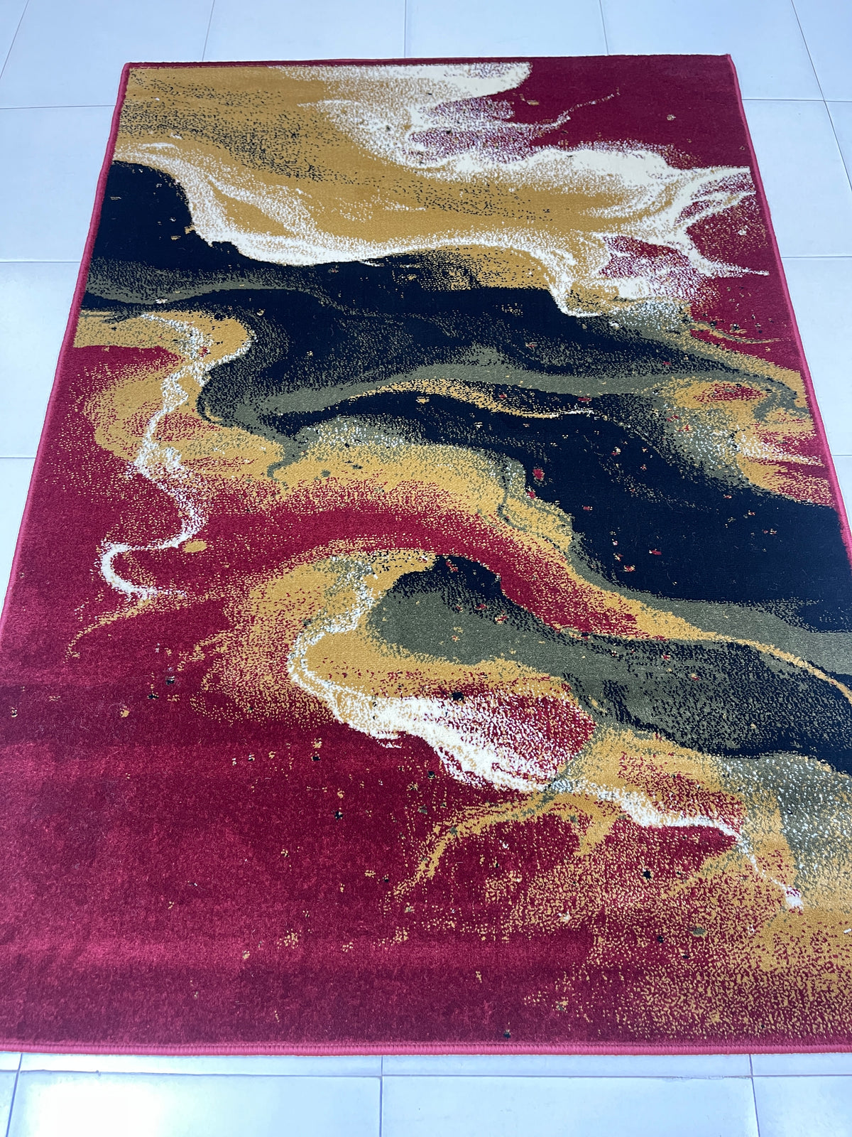 Modern polypropylene Rug,back woven
(Article-567-Red)