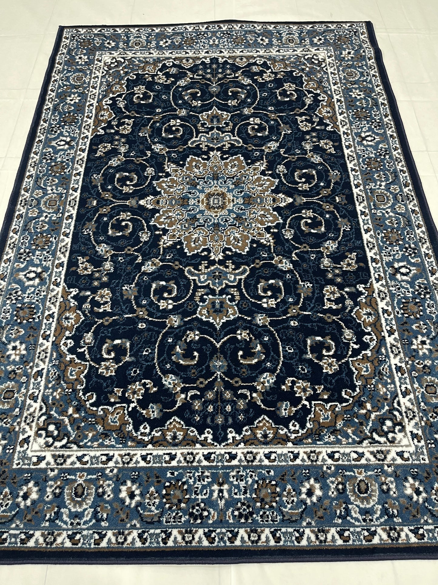 Persian Polypropylene Rug,back woven(Article-19-Blue)
Size : 5ft width x 7.3ft length (150cm x 220cm)