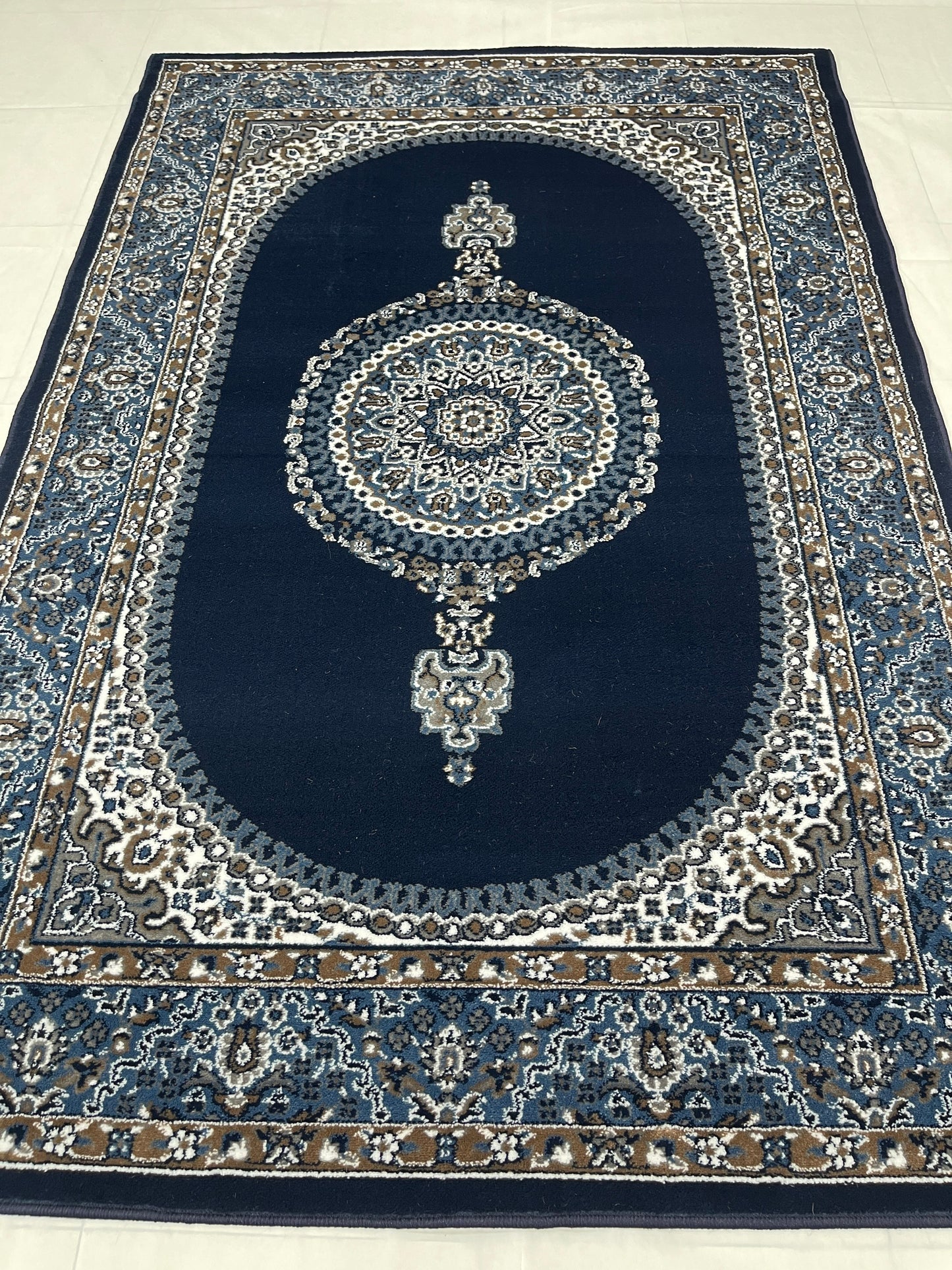 Persian Polypropylene Rug,back woven(Article-22-Blue)
Size : 5ft width x 7.3ft length (150cm x 220cm)