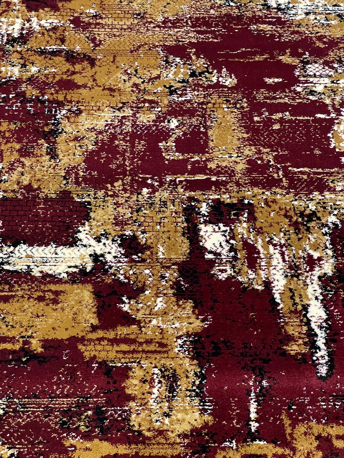 Modern polypropylene Rug,back woven(Article-129-Red)