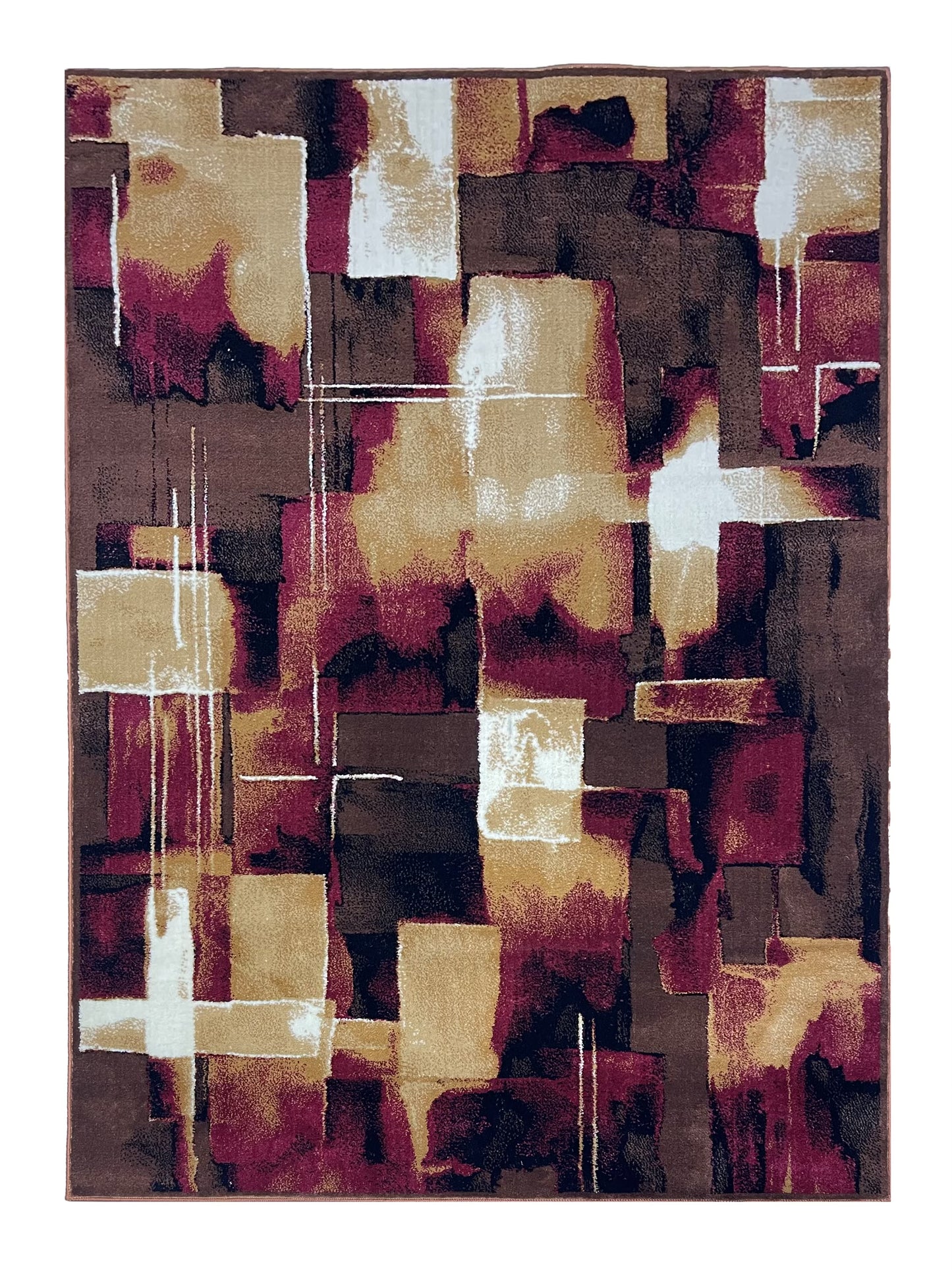 Modern polypropylene Rug,back woven(Article-1412-Brown)
Size : 5ft width x 7.3ft length (150cm x 220cm)