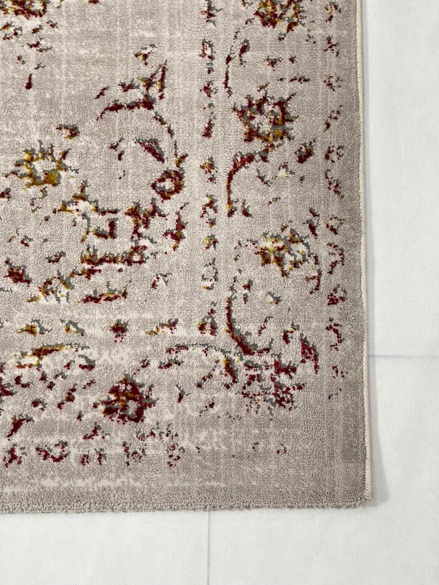 Irani viscose Rug , Woven Back Article-306-Red Size : 3 ft width x 5 ft length (100 cm x 150cm)