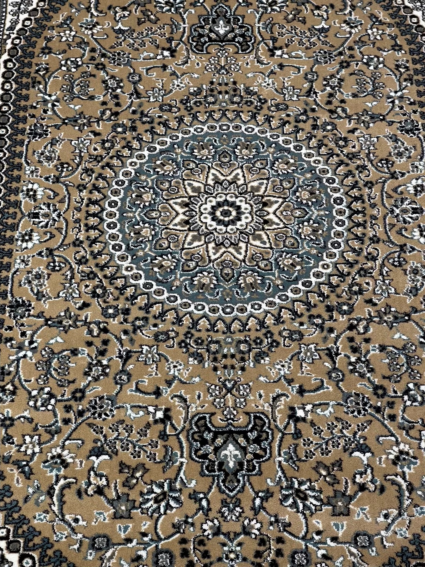 Persian polypropylene Rug,back woven(Article-22-mink , blue)
Size : 6.6 ft width x 9.6 ft length (200cm x 290cm)
