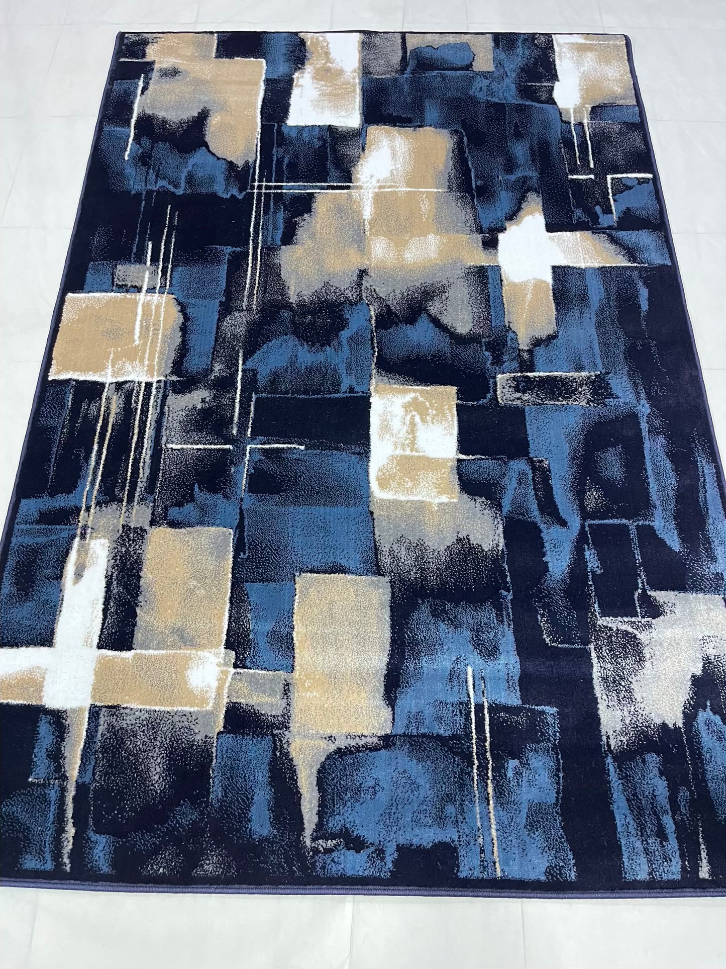 Modern polypropylene Rug,back woven(Article-319-Blue)
Size: 5 ft width x 7.3 ft length