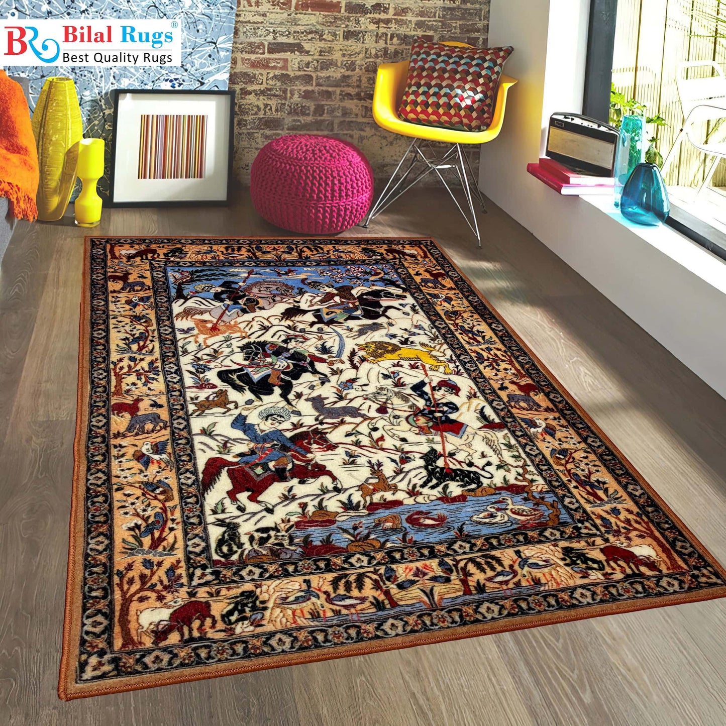 TPR Non Woven Rugs For Kids Room
Article-102-Beige , Multi