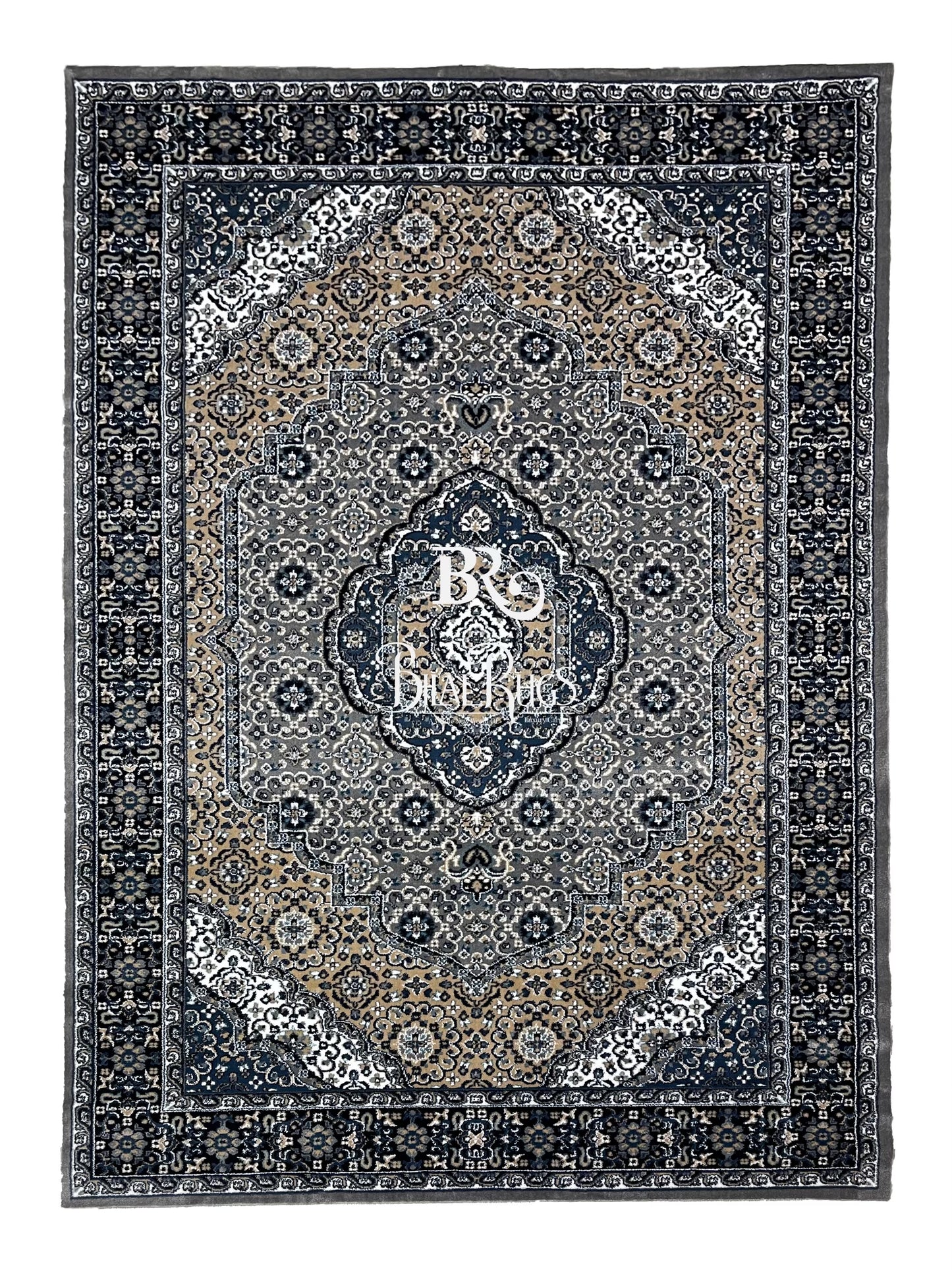 Persian polypropylene Rug,back woven(Article-99-Grey)
Size : 6.6 ft width x 9.6 ft length (200cm x 290cm)