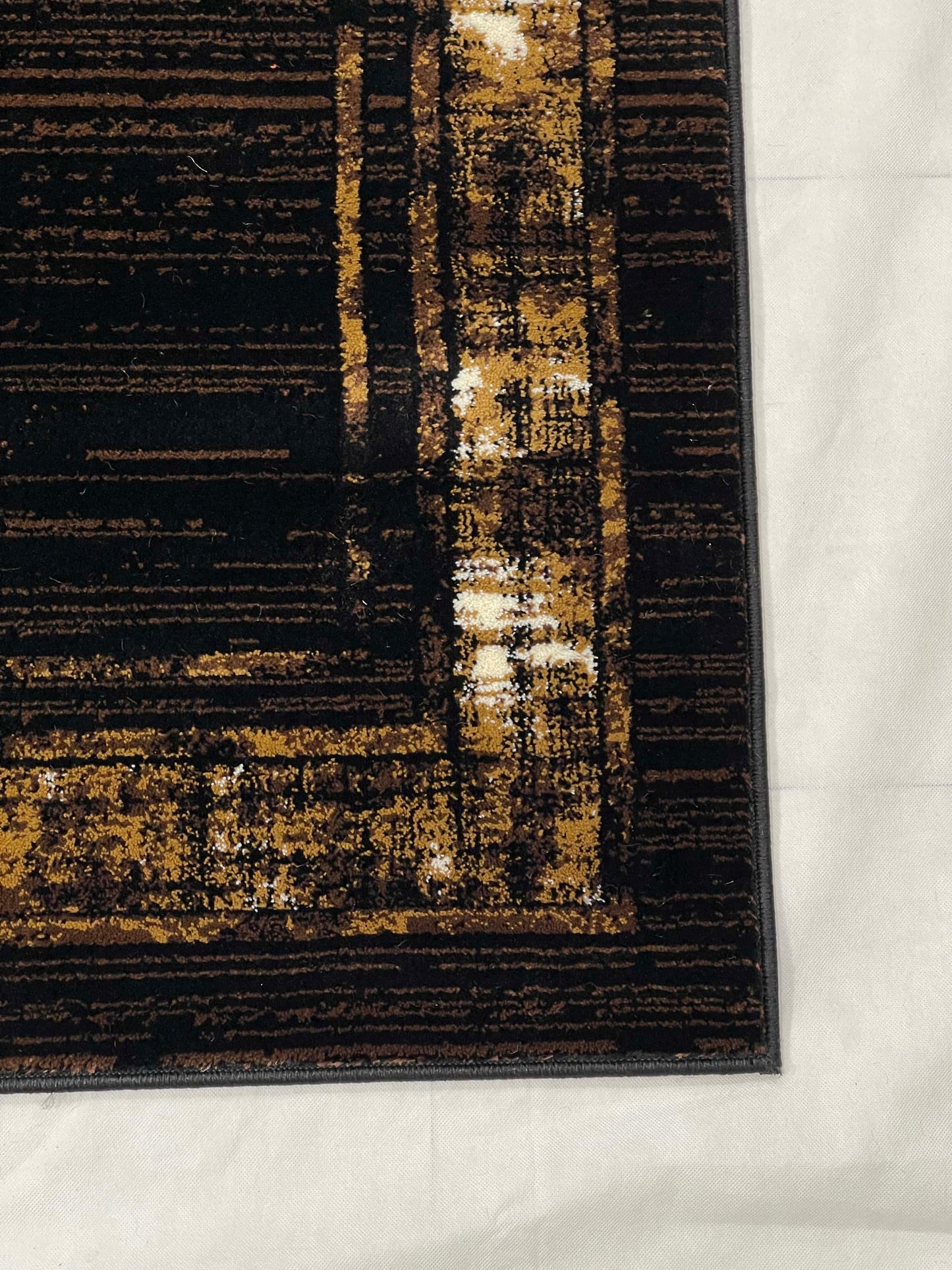 Modern polypropylene Rug,back woven(Article-1212-Black)
