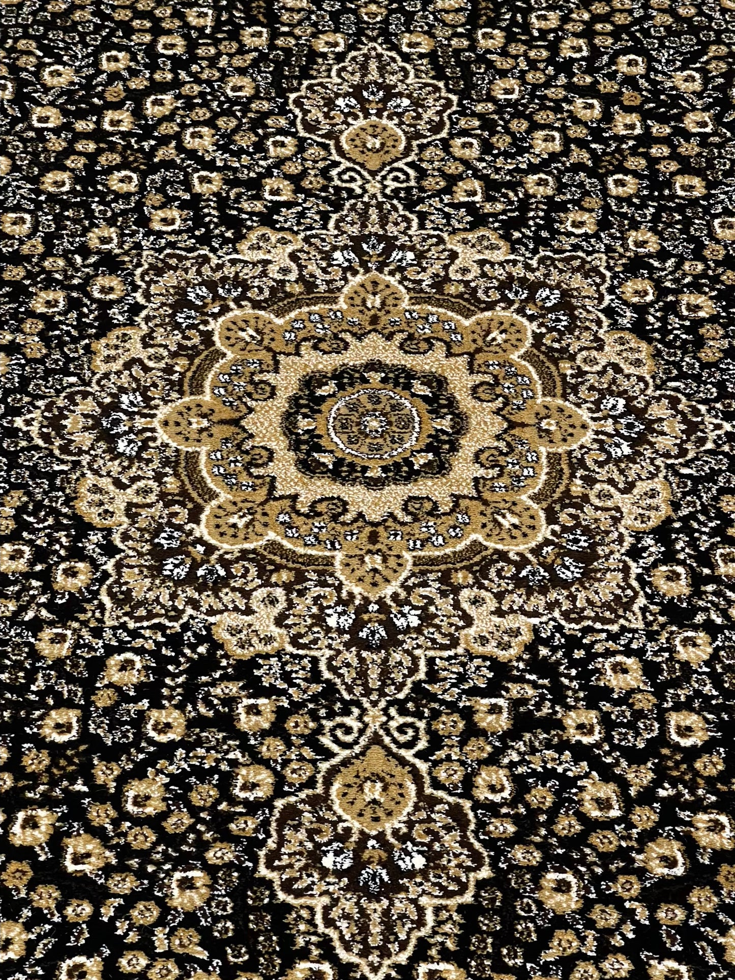 Persian polypropylene Rug,back woven(Article-04-Black)
Size : 6.6 ft width x 9.6 ft length (200 cm x 290cm)