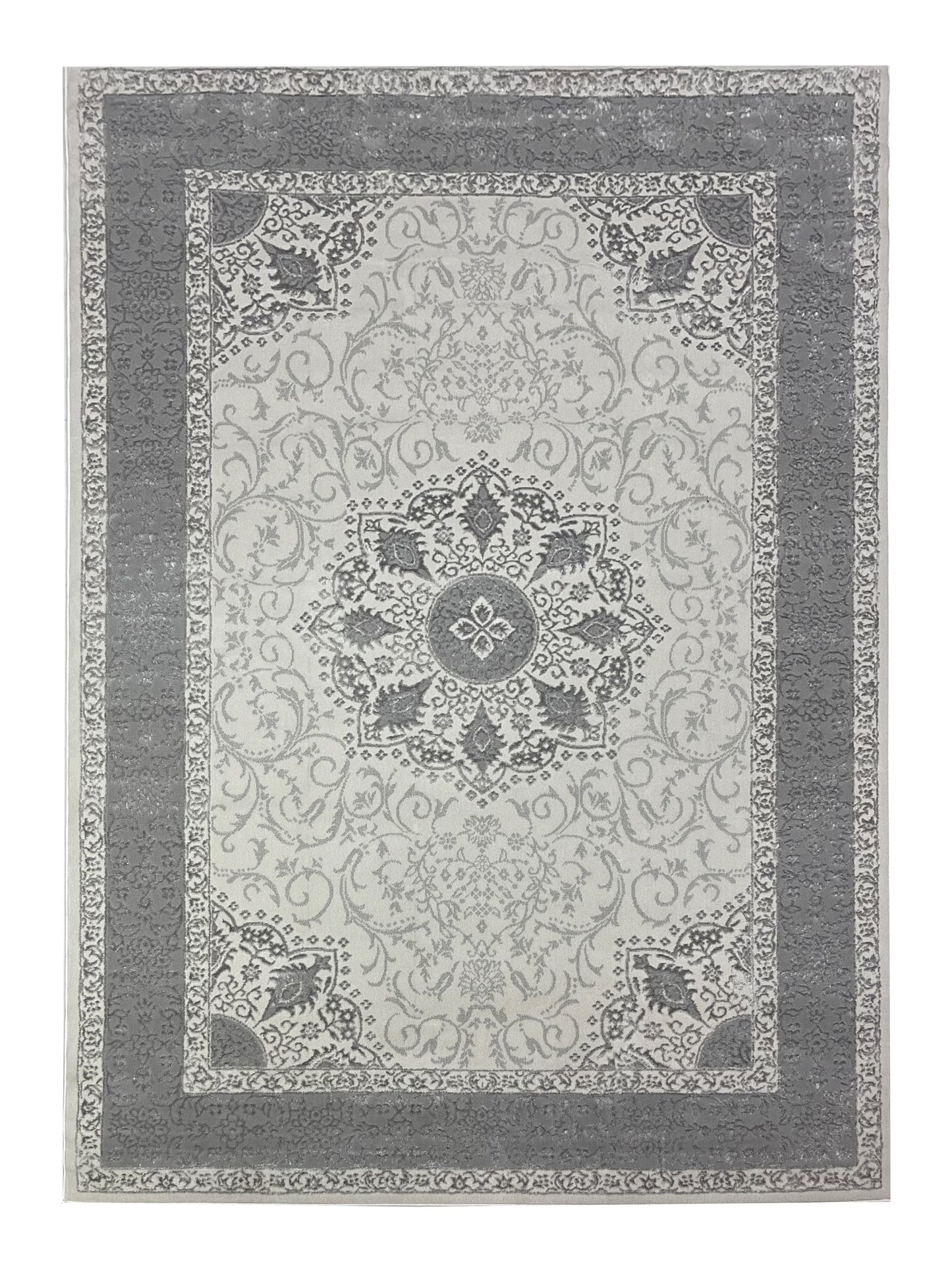 Turkish Polyester Silk.(Article-1601-Off white ) Size : 6.6 ft width x 9.6 ft length ( 200 cm x 290 cm)