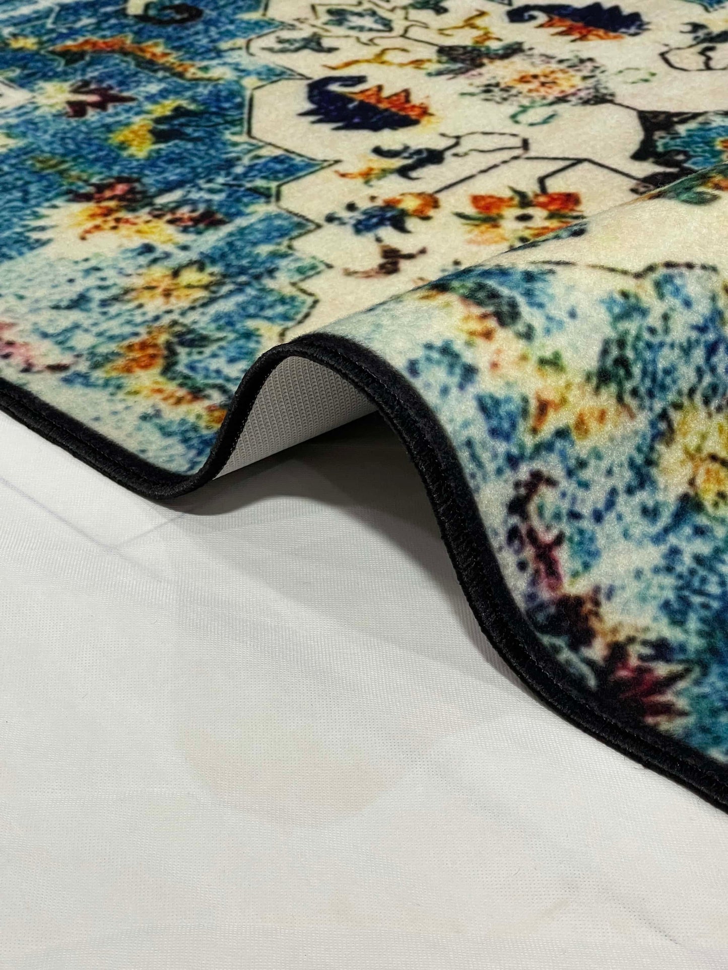 TPR Non Woven Rug.
Article-106-Blue , Multi