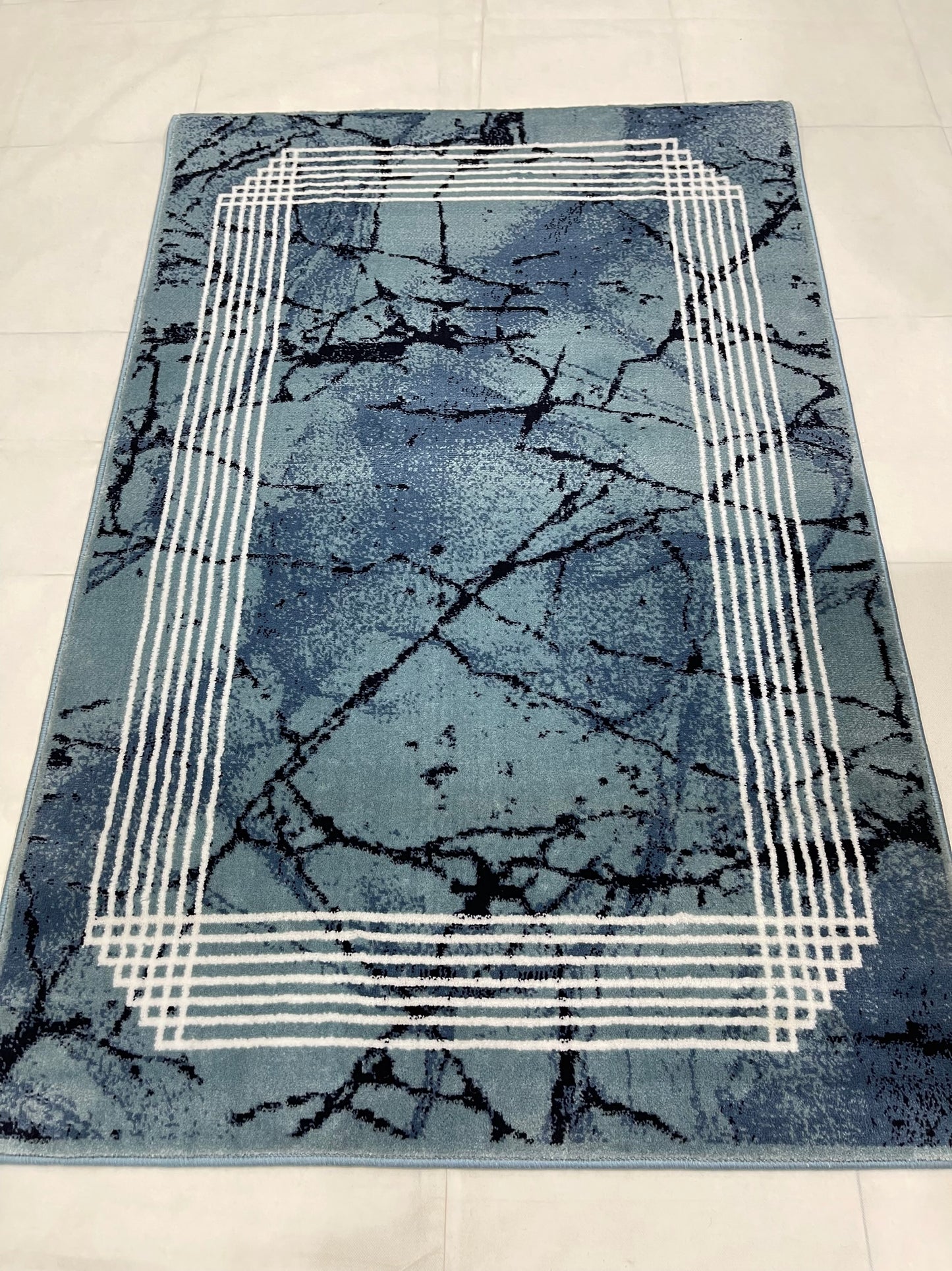 Modern Polypropylene Rug,Woven Back
(Article-69-Feroze)
Size : 3 ft width x 5 ft length (100cm x 150 cm)