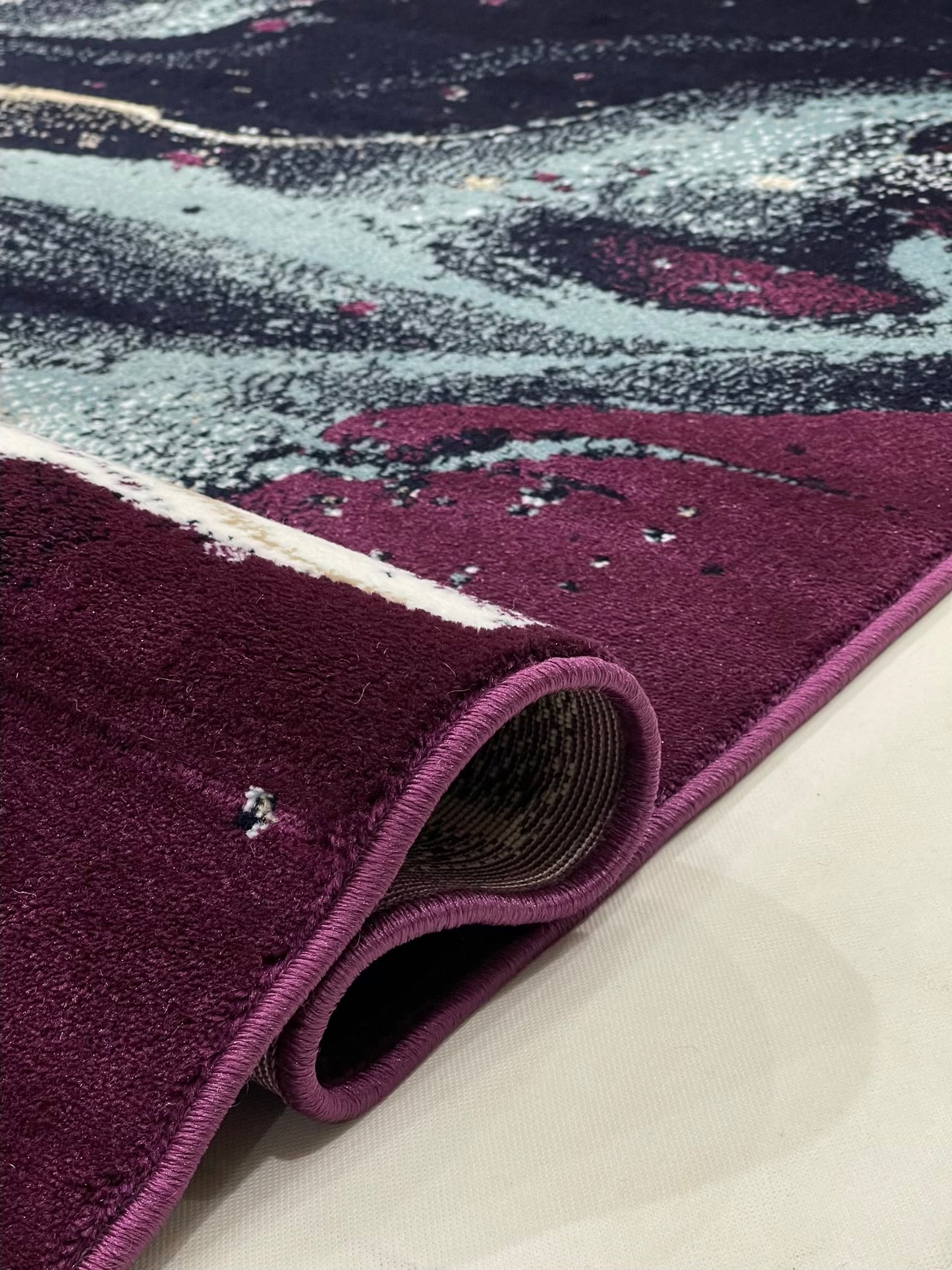 Modern polypropylene Rug,back woven(Article-6119-Purple )