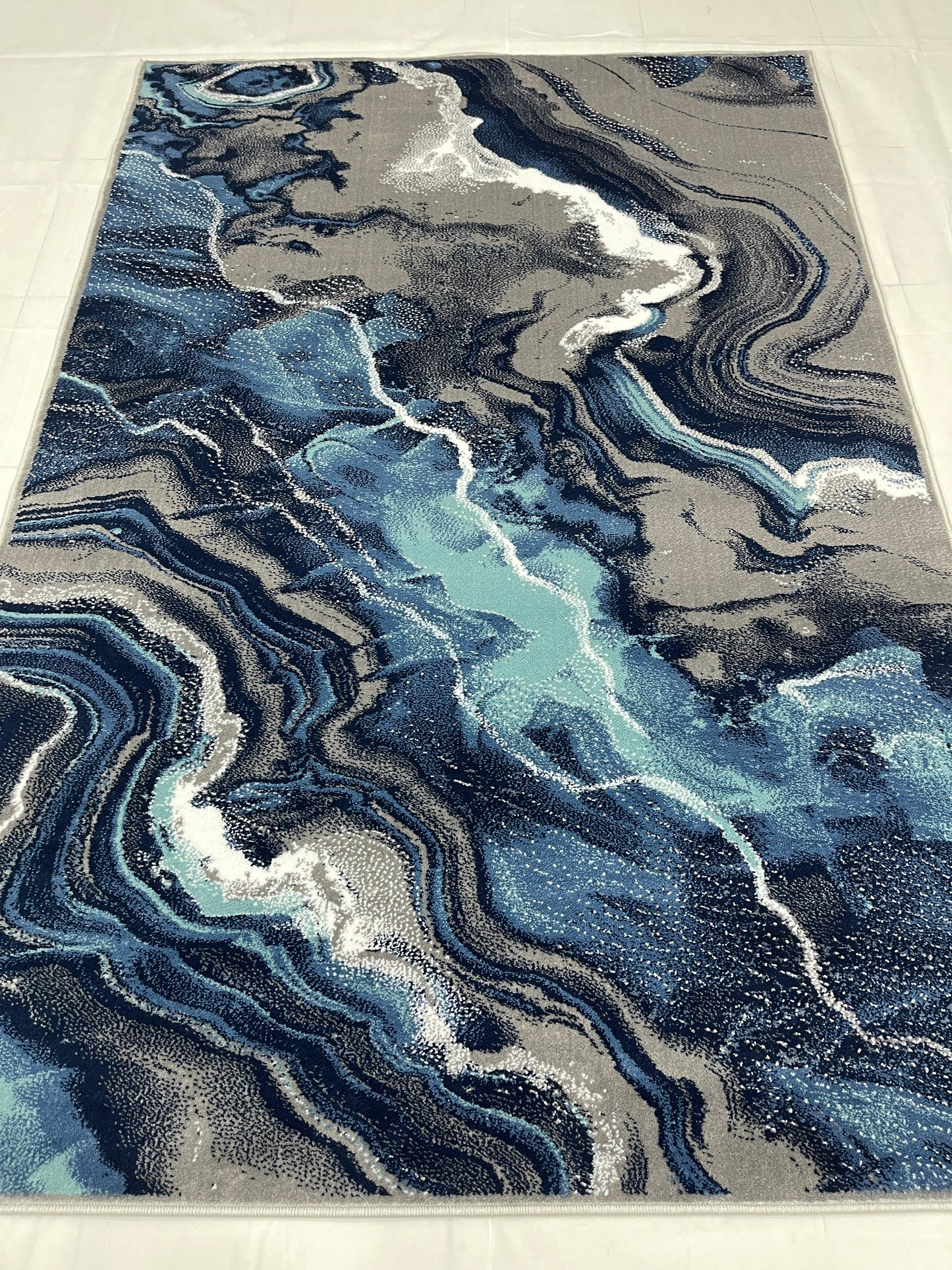 Modern polypropylene Rug,back woven(Article-3455-Grey)