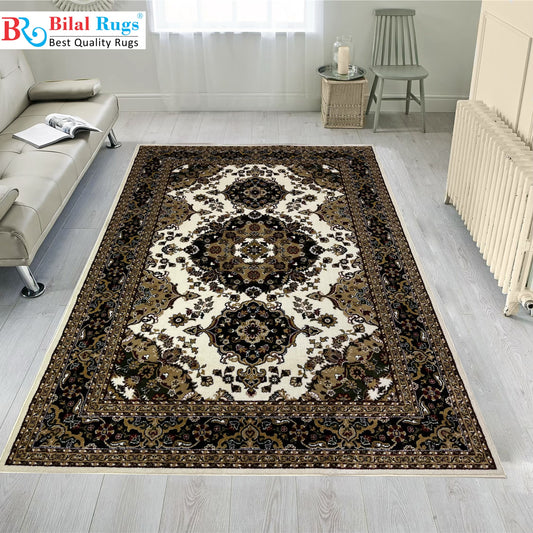 Persian polypropylene Rug,back woven(Article-186-Off white)