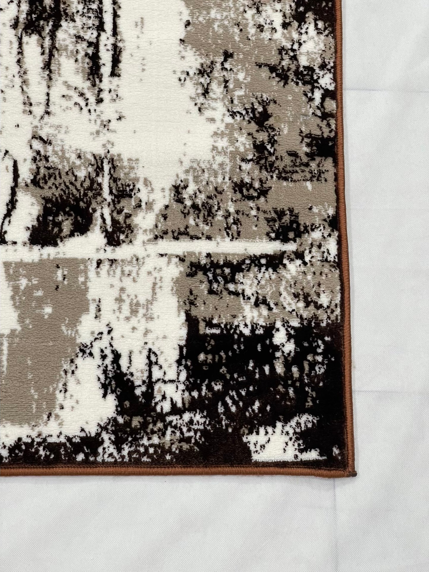 Pakistani Silk Woven Rug.(Article-1467-Brown) Size : 5ft width  x 7.3ft length (150cm x 220cm)