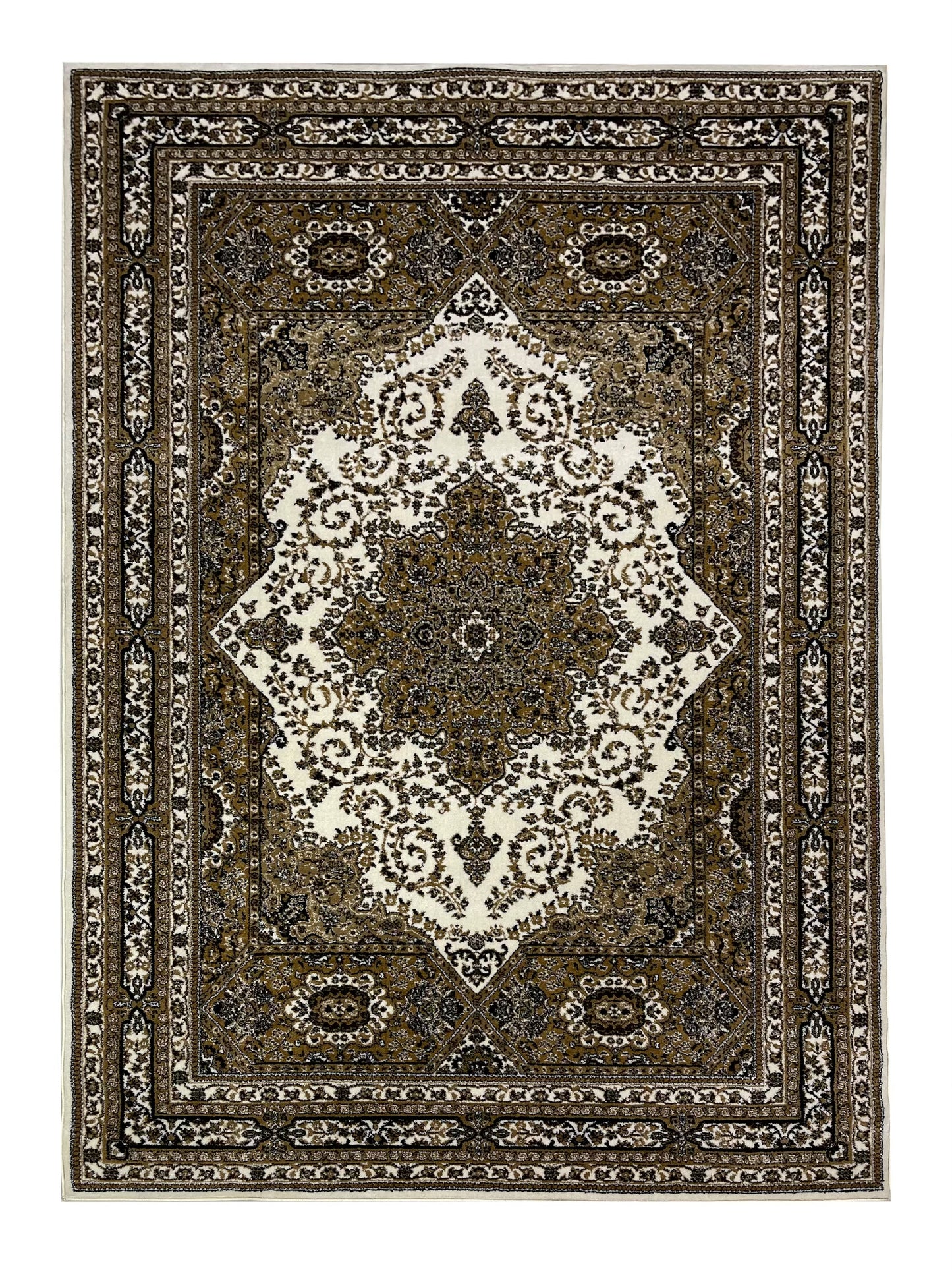 Persian polypropylene Rug,back woven
(Article-23-Off white)