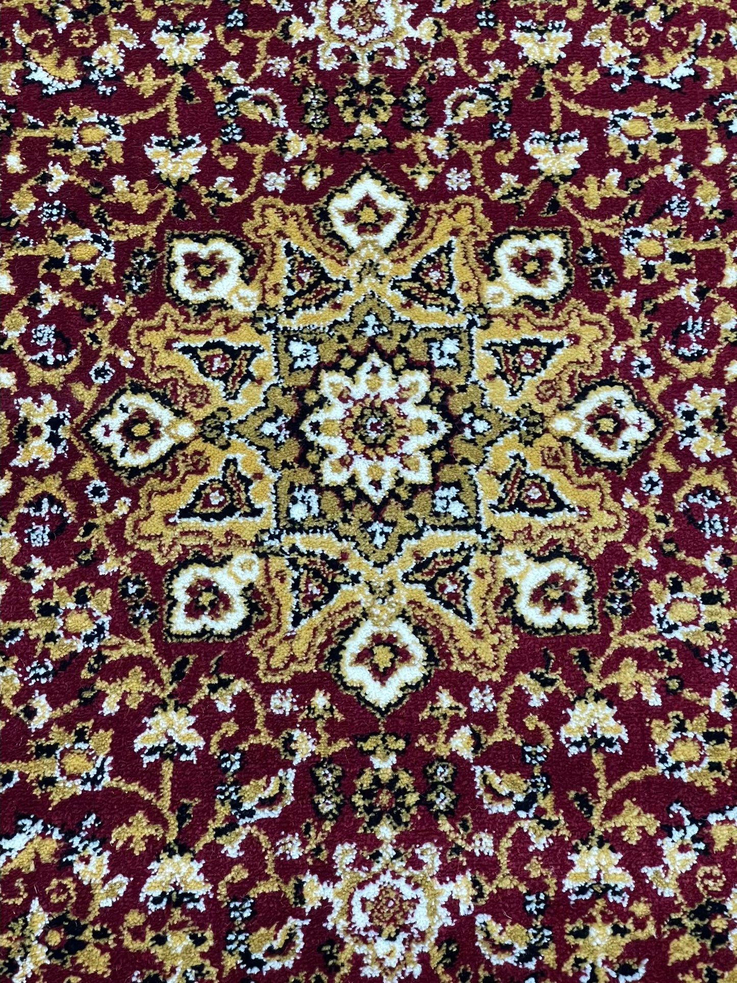 Red Persian Polypropylene Woven Runner. Size : 2.6 ft width x 6.6 ft length