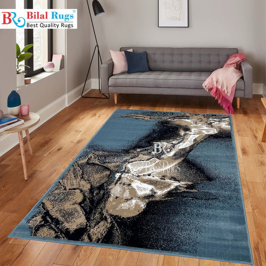 Modern polypropylene Rug,back woven(Article-349-Feroze)
Size : 5ft width  x 7.3ft length (150cm x 220cm)