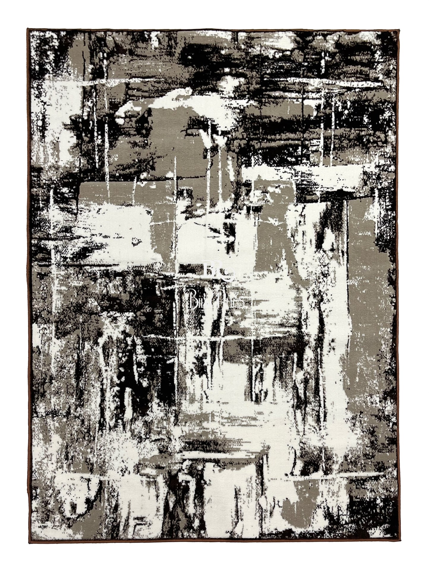 Pakistani Silk Woven Rug.(Article-1467-Brown) Size : 5ft width  x 7.3ft length (150cm x 220cm)