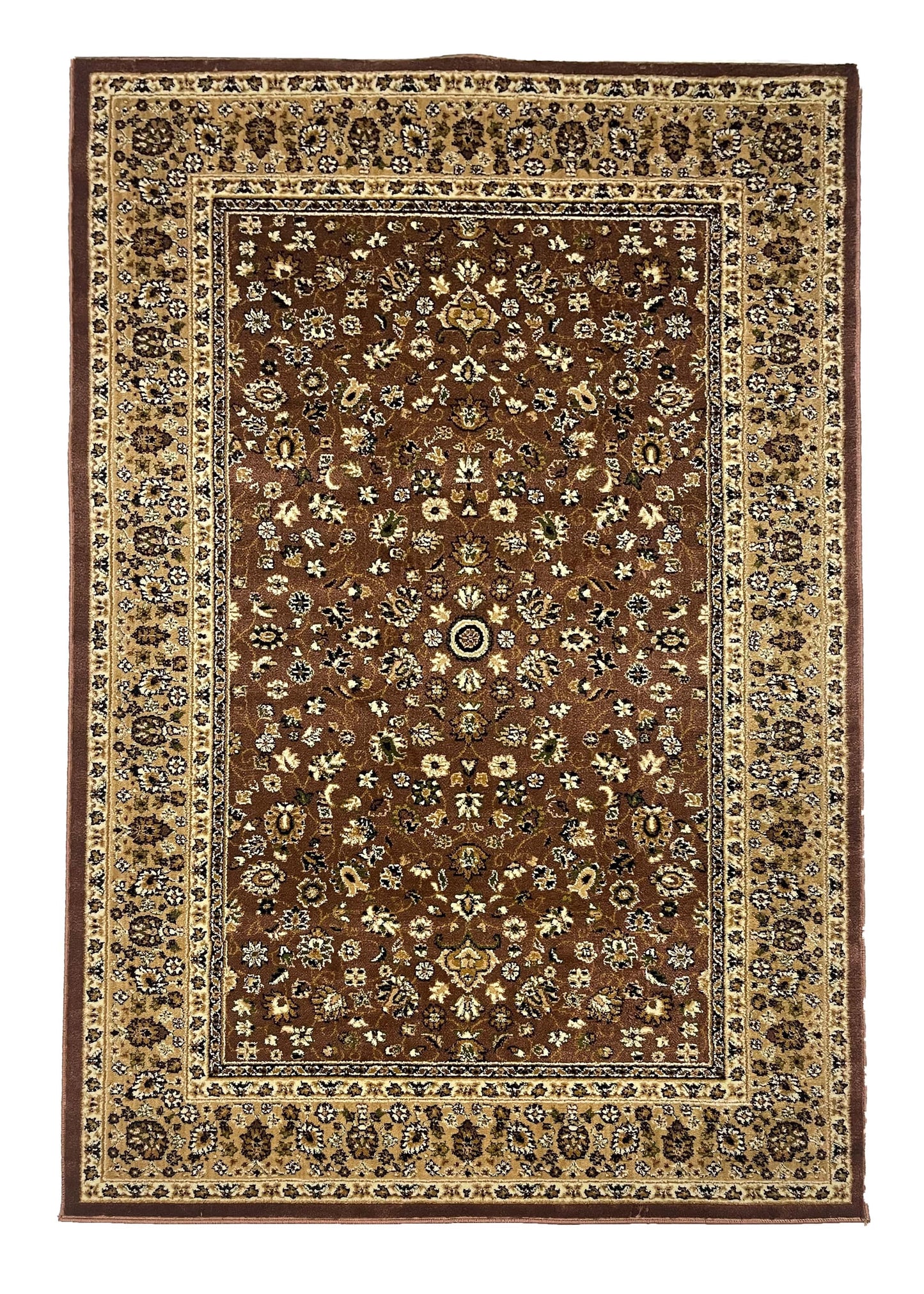 All over  polypropylene Rug,back woven(Article-140-Brown)