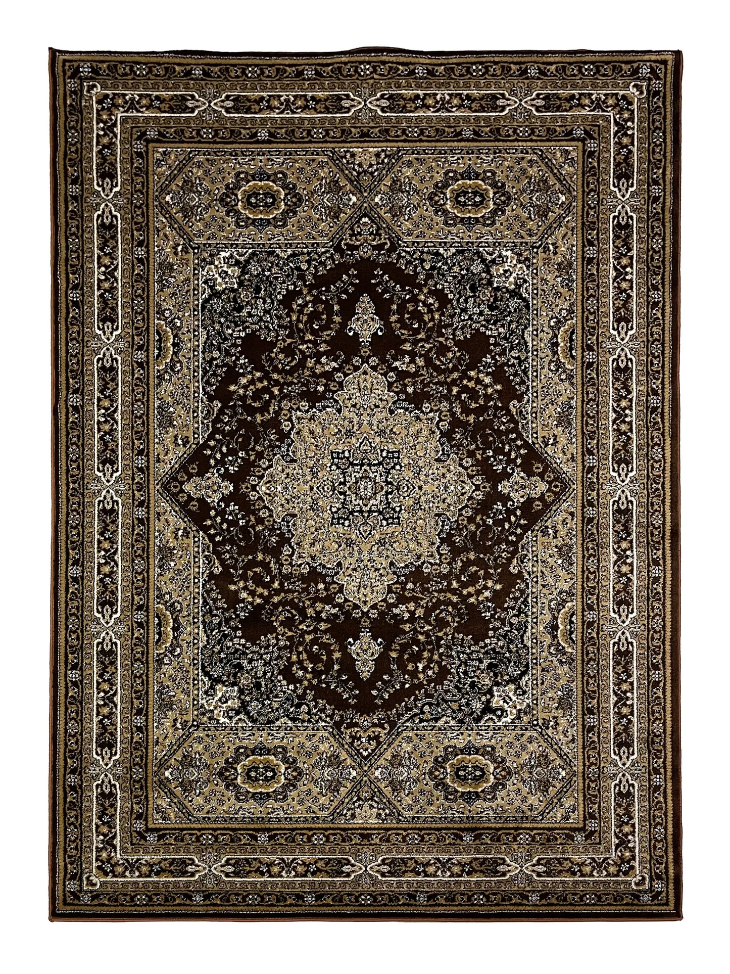 Persian Polypropylene Rug,back woven(Article-99-Brown)