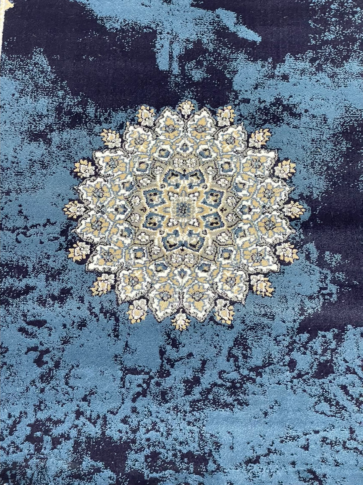 Persian Polypropylene Rug,back woven(Article-22-Blue)