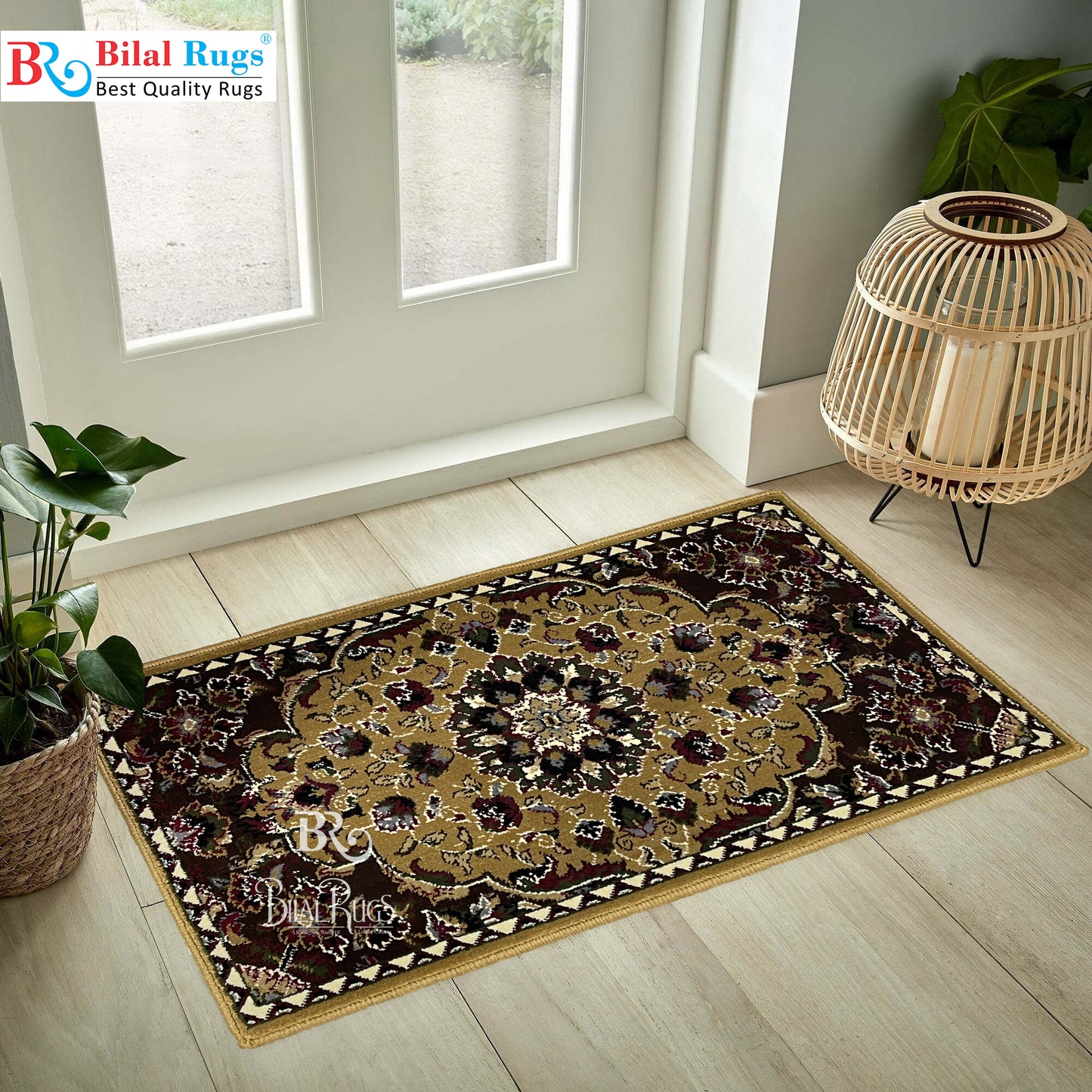 Beige Polypropylene Woven Door Mat.
Size : 40 cm x 75 cm