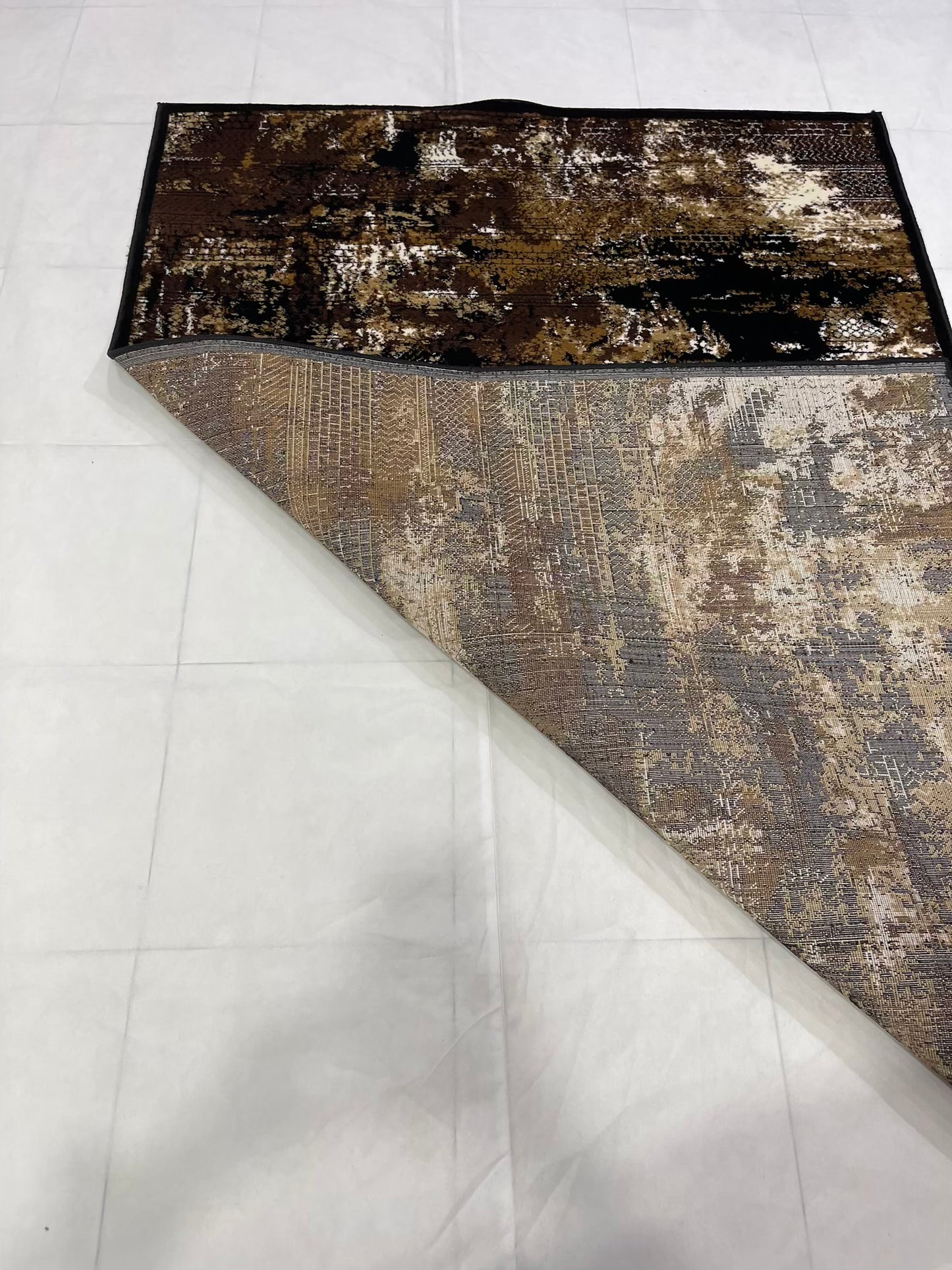 Modern polypropylene Rug,back woven(Article-199-Black)
