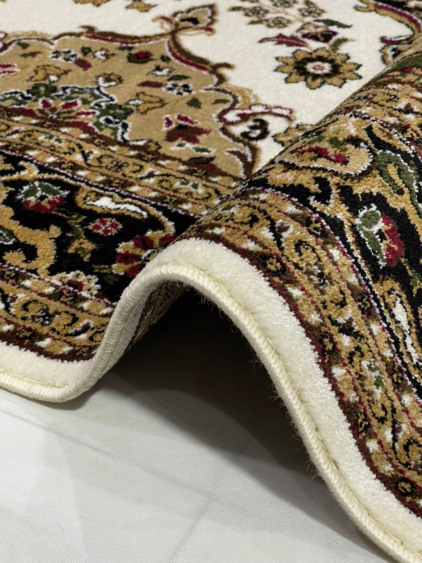 Persian polypropylene Rug,back woven(Article-186-Off white)