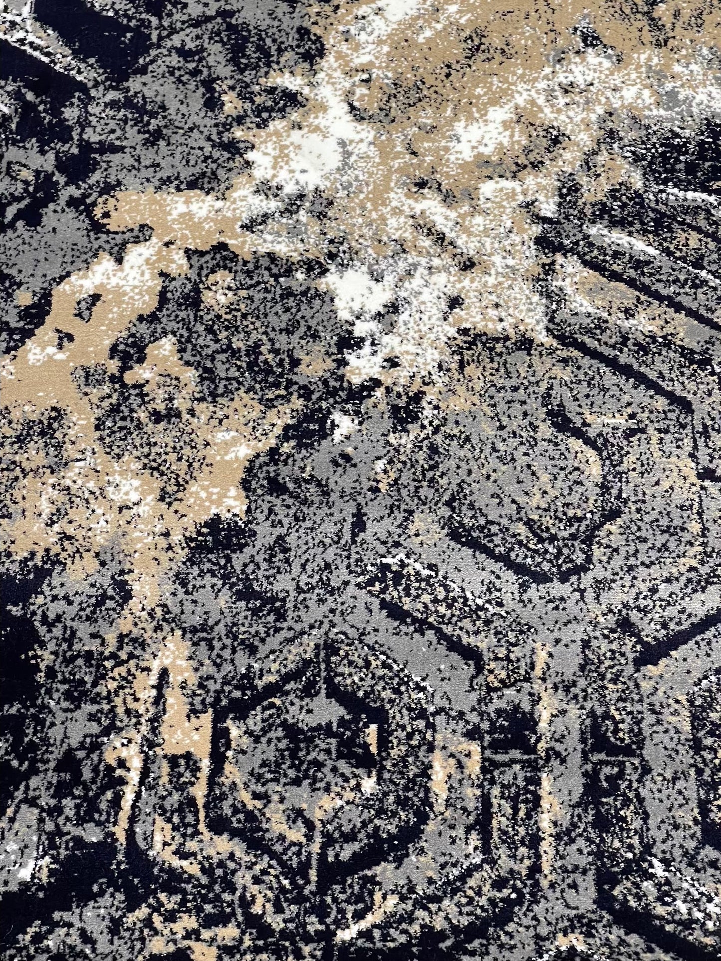 Modern polypropylene Rug,back woven(Article-1560-Blue)