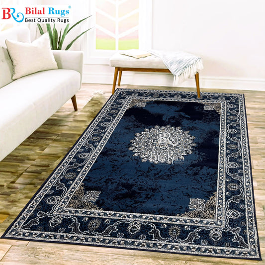 Persian Polypropylene Rug,back woven(Article-22-Blue)