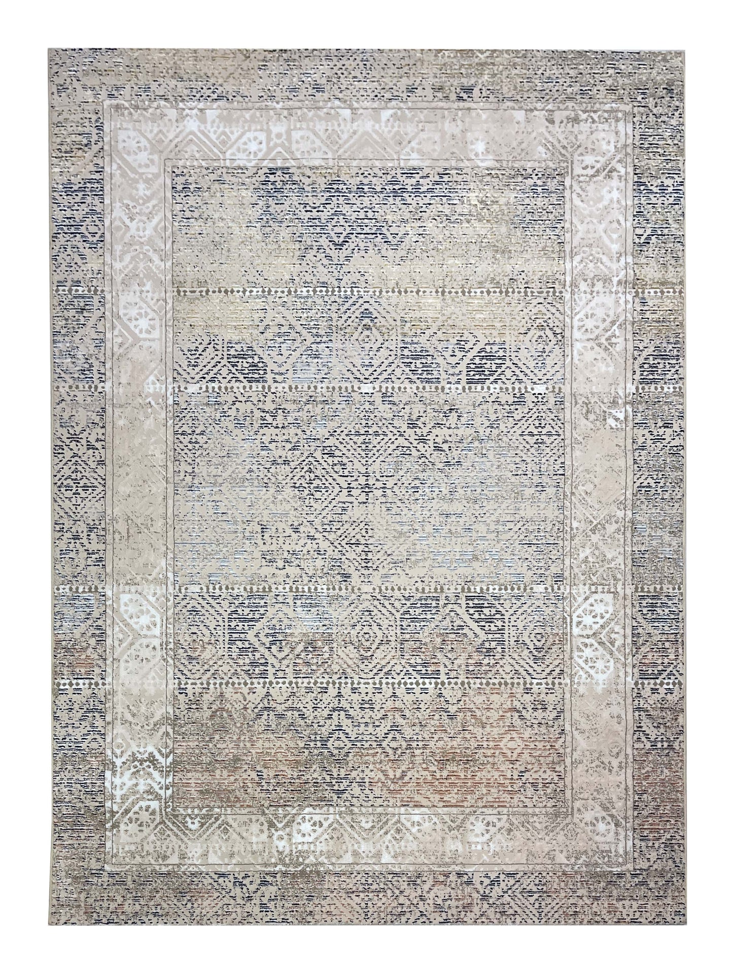 Irani Vintage Woven Rug.
 Article -2029-Off White
Size: 6.6 ft width x 9.6 ft length (200cm x 290cm)