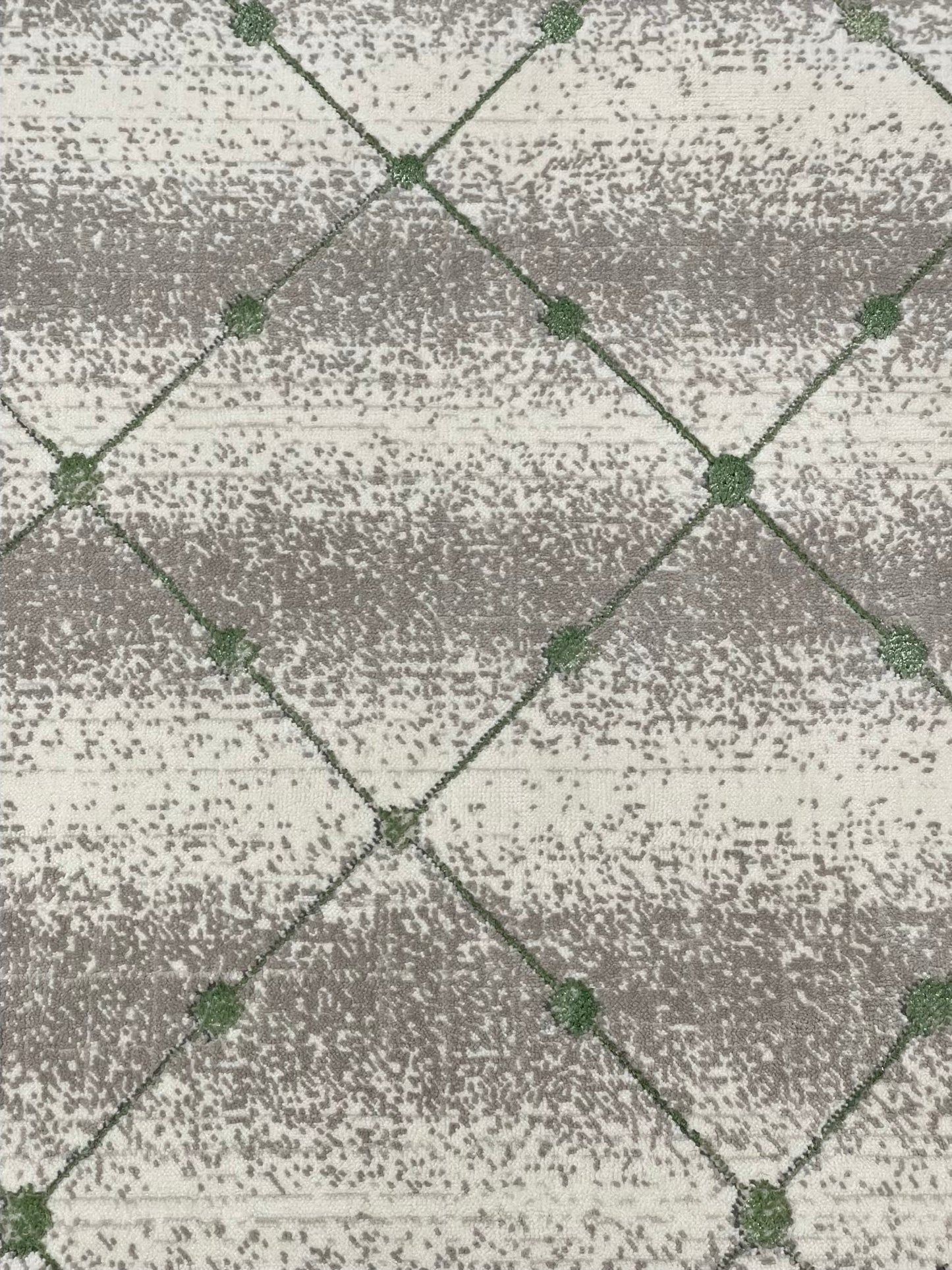 Irani viscose Rug , Woven Back Article-303-Green Size : 3 ft width x 5 ft length (100 cm x 150cm)