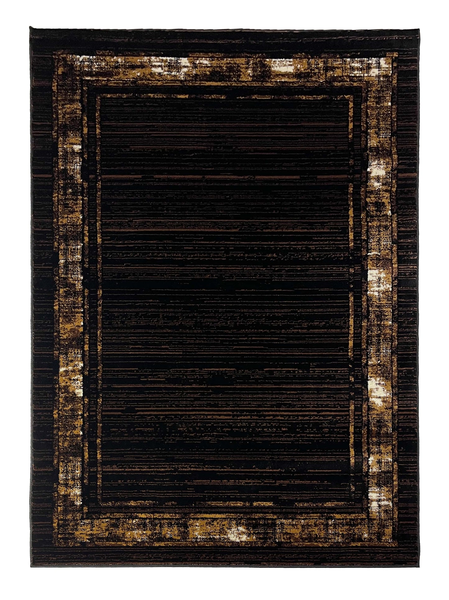 Modern polypropylene Rug,back woven(Article-1212-Black)