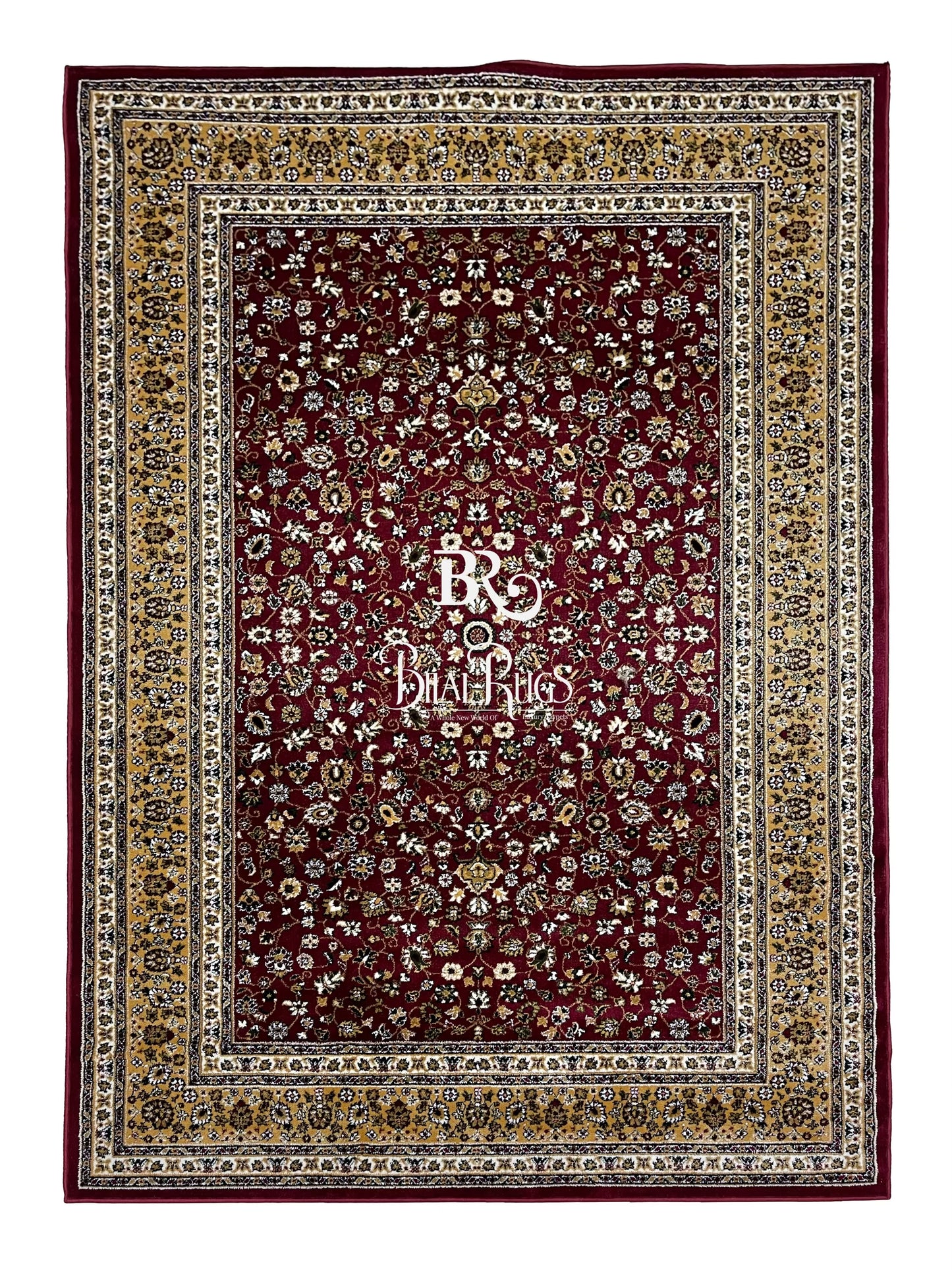 Persian Polypropylene Rug,back woven(Article-140-Red)